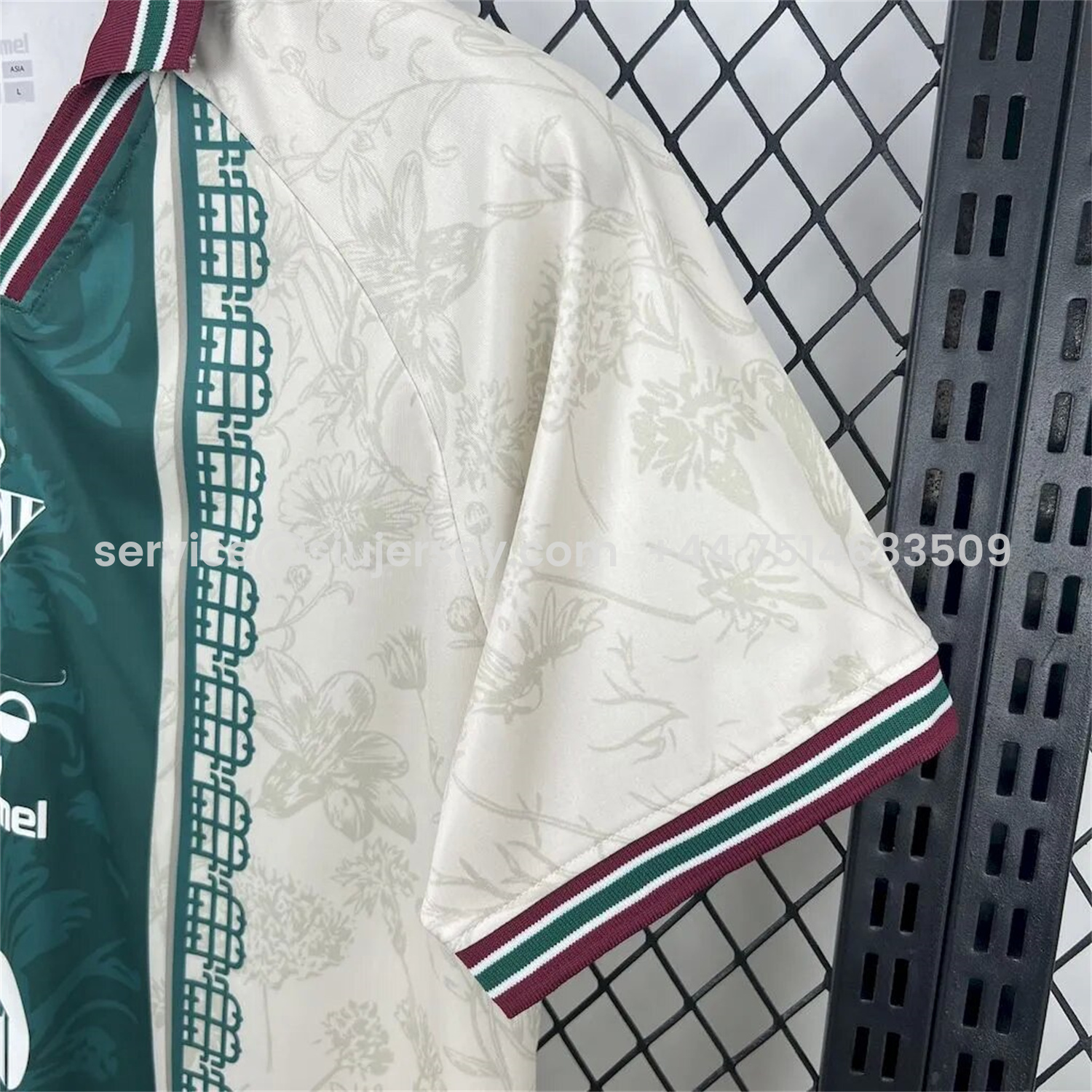 SIUjerseys-Real Betis 25-26 Green Vertical Stripes with White Flower Pattern Special Jersey - Fans Version