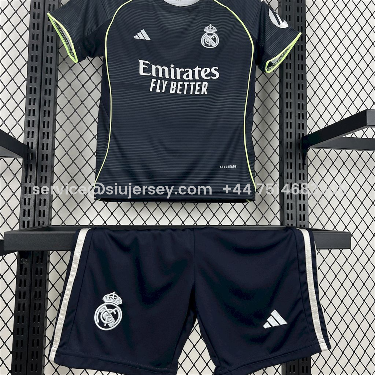 SIUjerseys-Real Madrid 25-26 Away Kids Kit - Fans Version