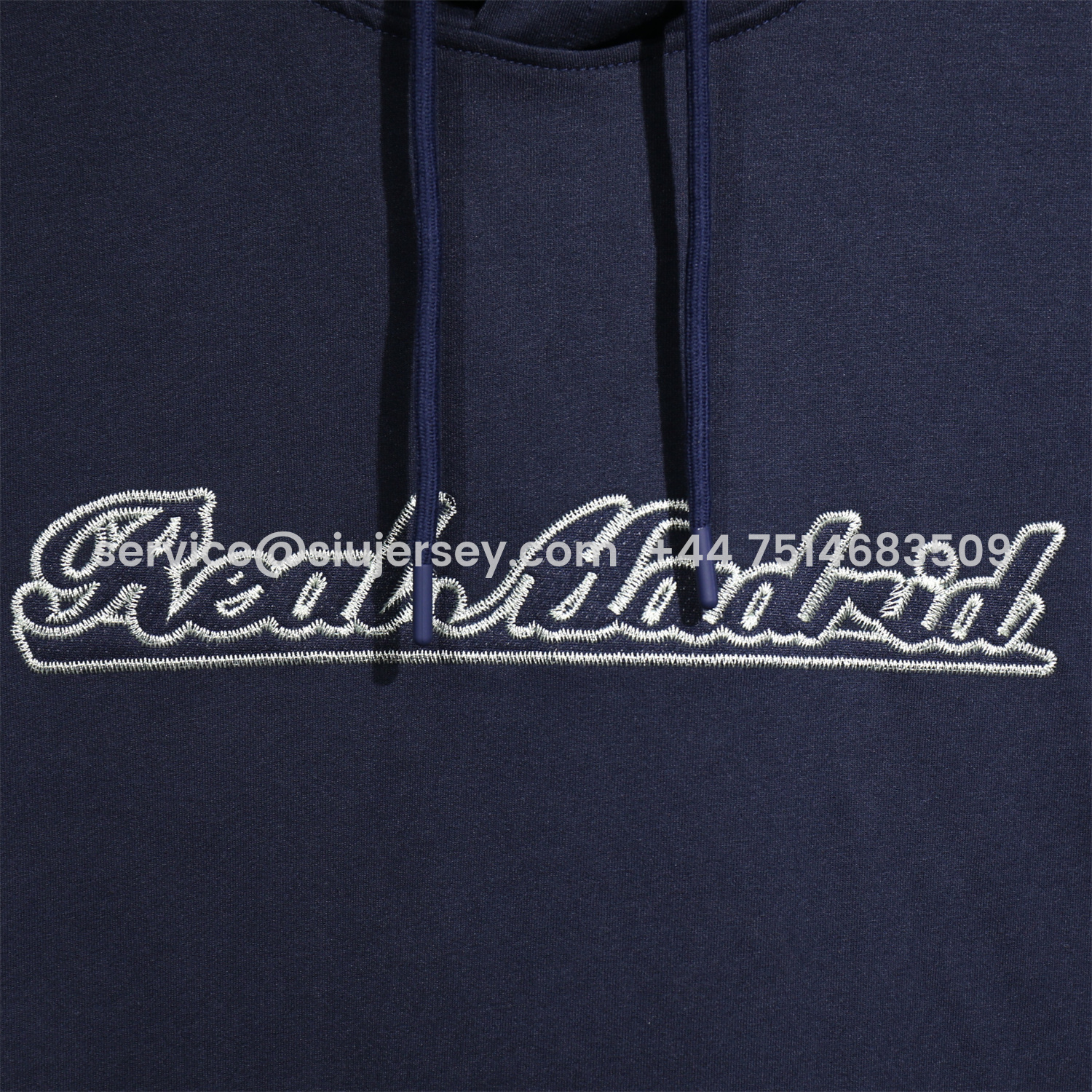 SIUjerseys-Real Madrid 25-26 Pure Color Training Hoodie Set - Deep Blue Hoodie and Deep Blue Pants