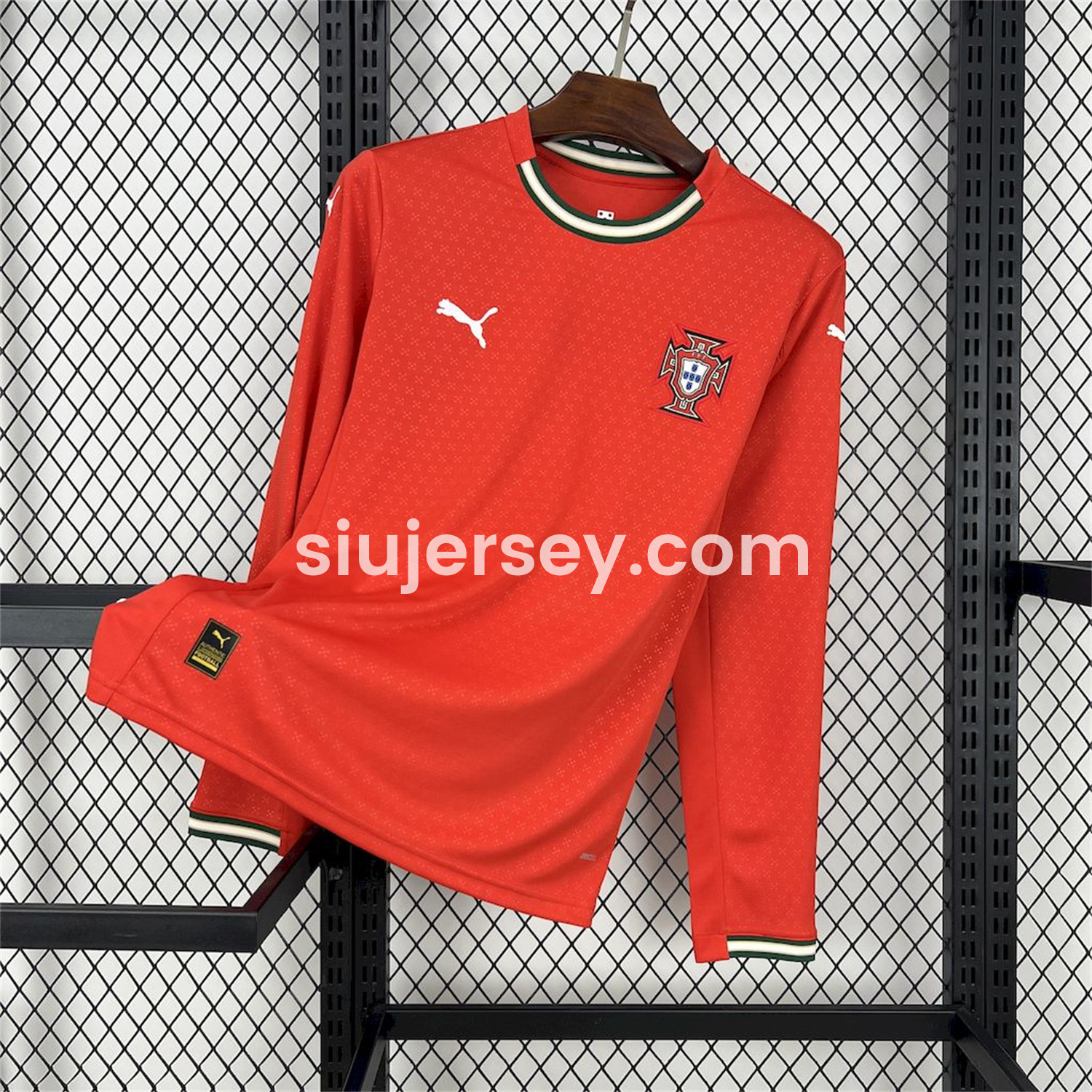 SIUjerseys-Portugal 2025-26 Home Long Sleeve Jersey - Fans Version
