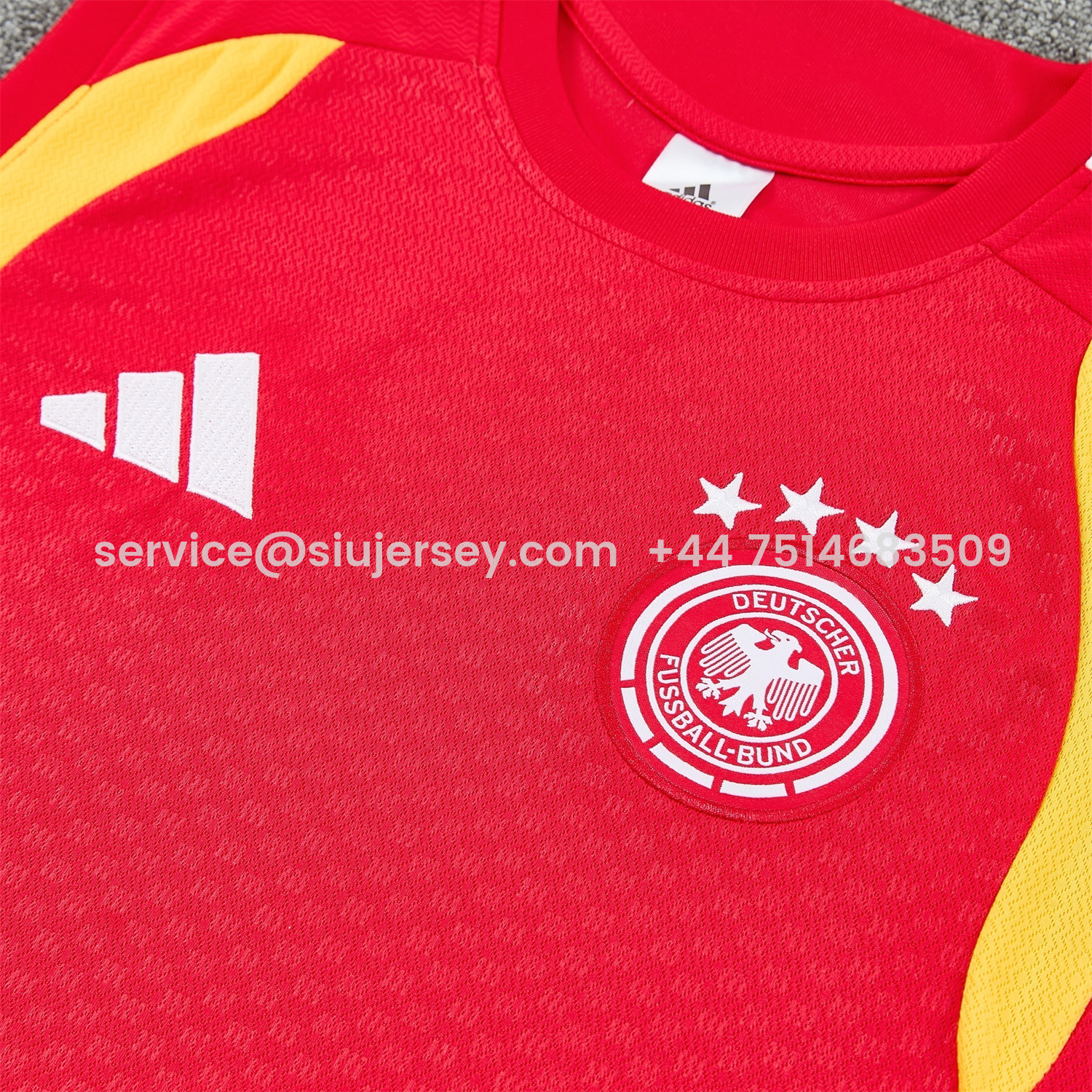 SIUjerseys-Germany 2026 Vest Training Set - Red Vest and Black Shorts