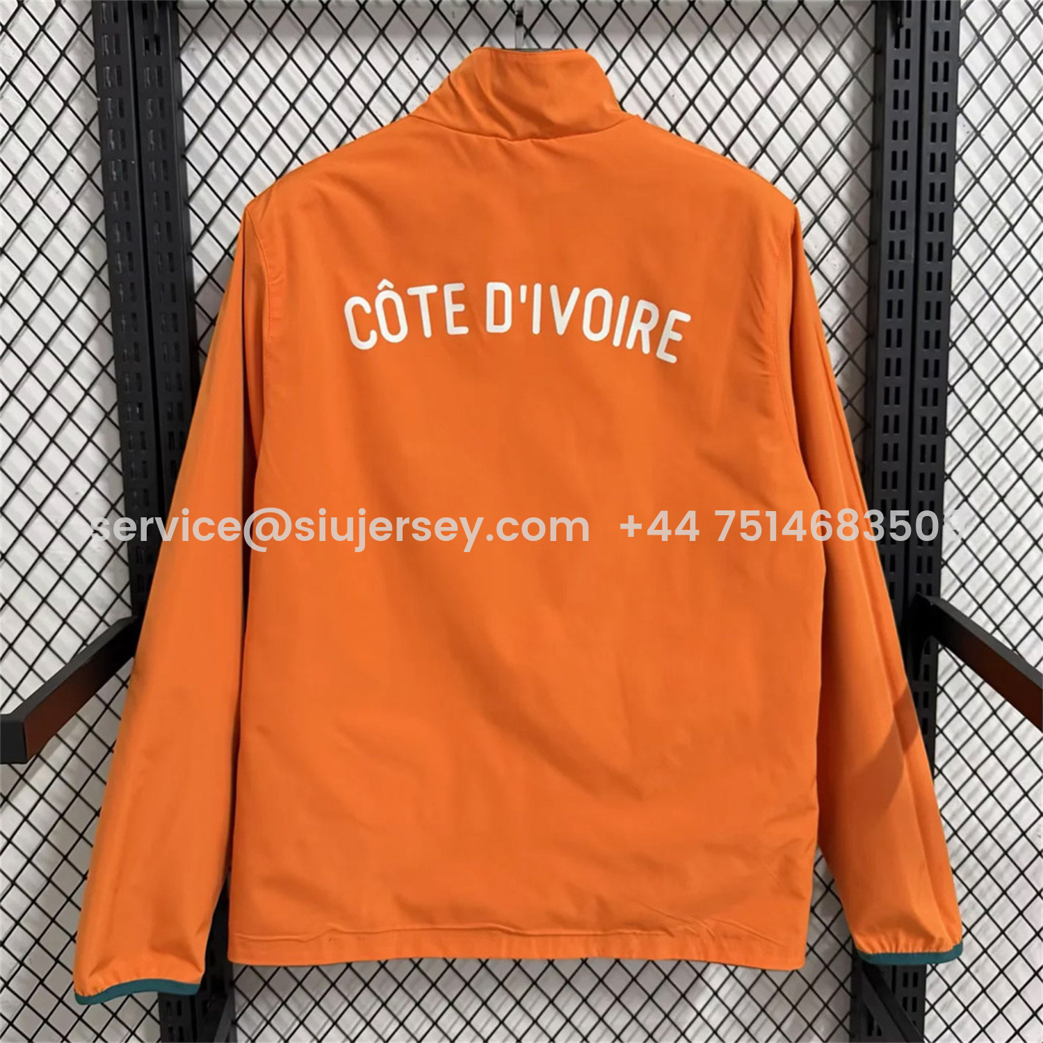 SIUjerseys-Ivory Coast 2026 Pre-Match Double Sided Reversible Windbreaker - Orange