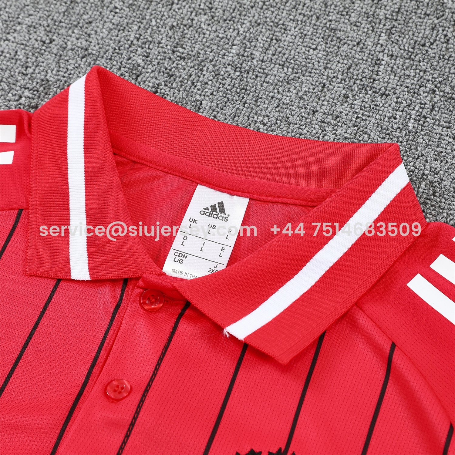 SIUjerseys-Manchester United 25-26 POLO Short-Sleeve Training Set - Red Top and Black Pants