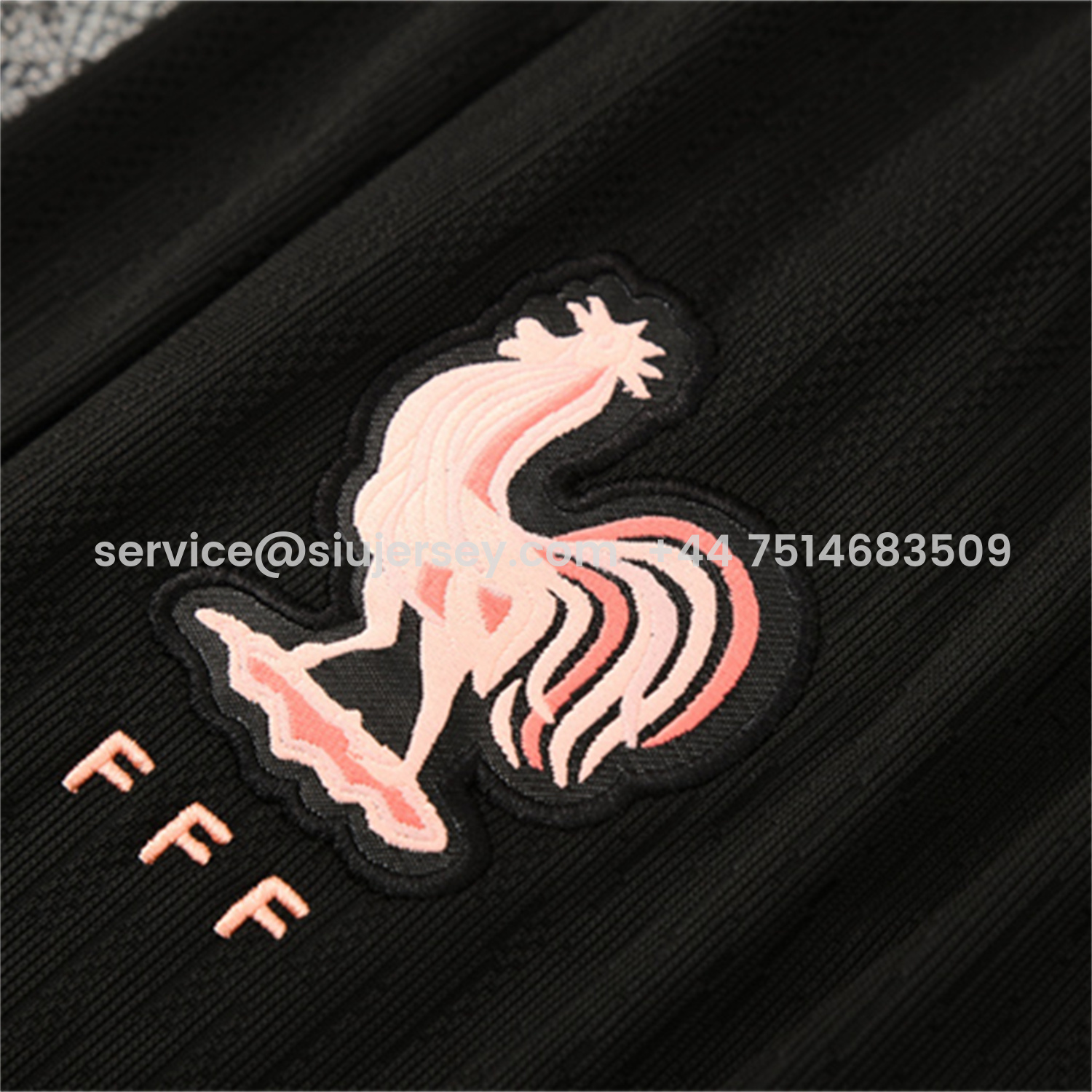 SIUjerseys-France 25-26 Long Sleeve Training Set - Player Version - Black Top and Pants