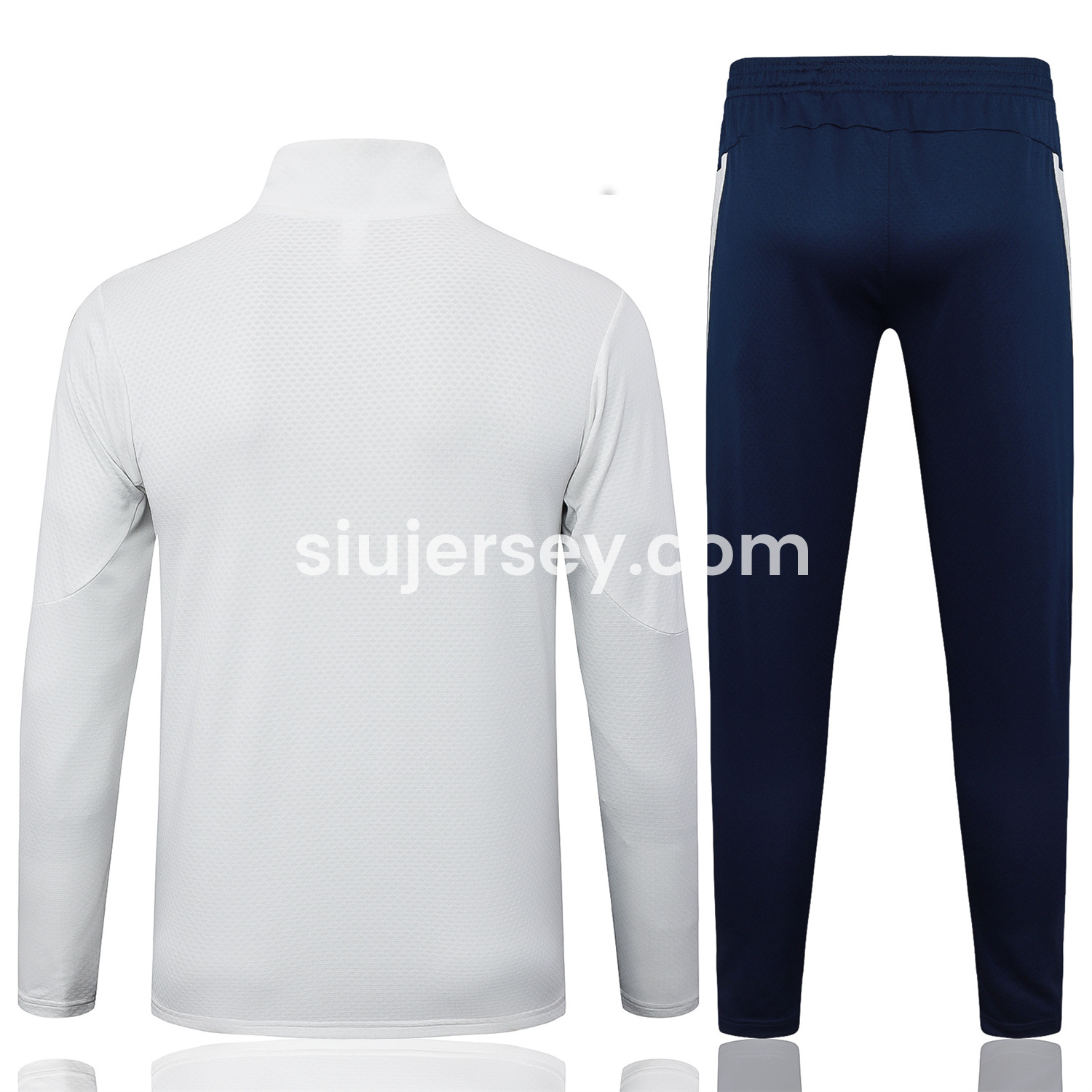 SIUjerseys-Portugal 25-26 Long Sleeve Training Set - Off White Top and Deep Blue Pants