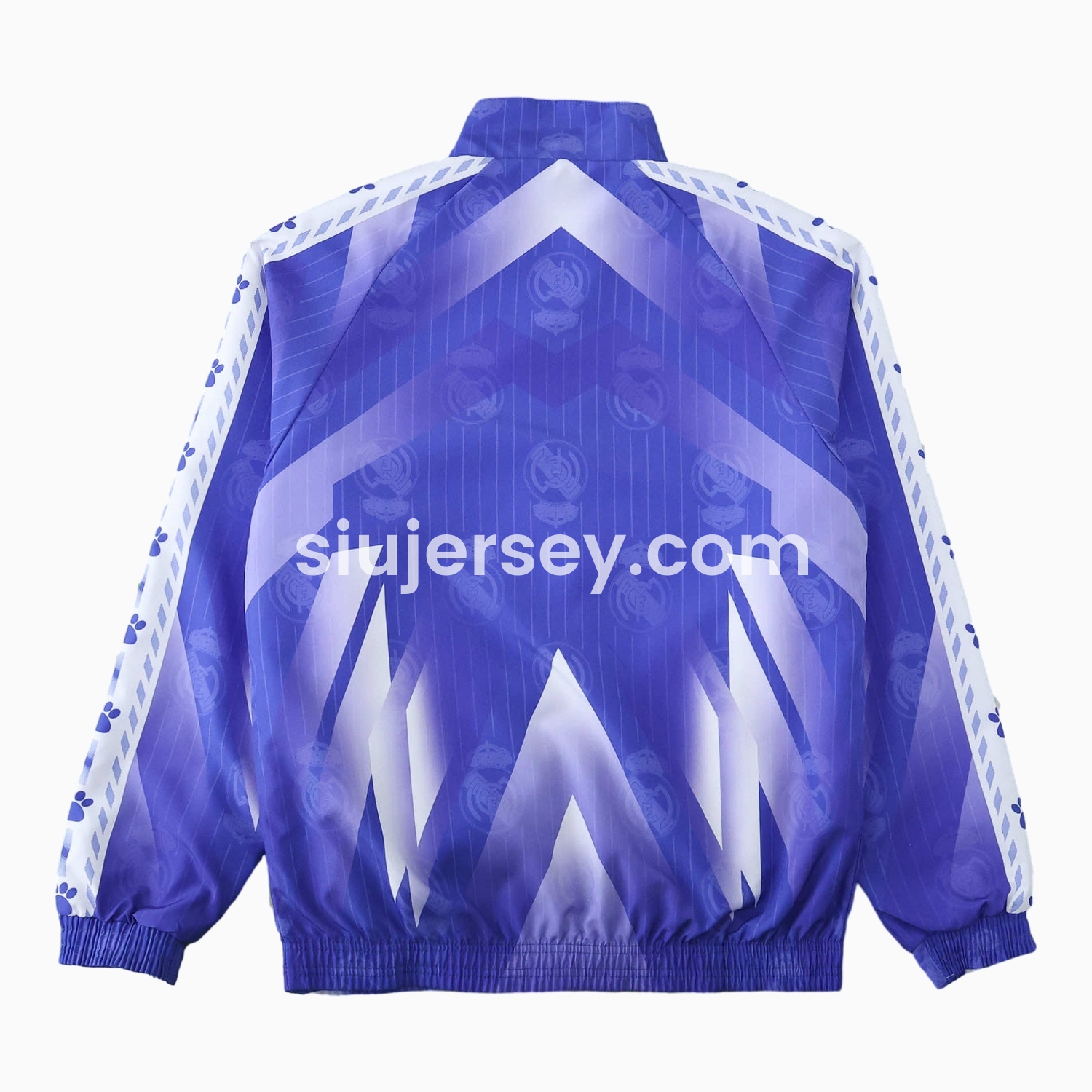 SIUjerseys-Retro Real Madrid 1996-97 Double Sided Reversible Windbreaker - Blue & Green