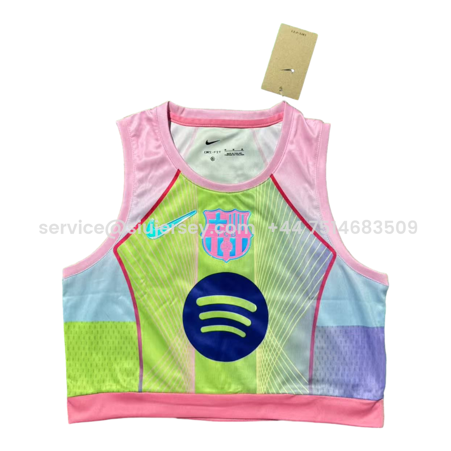 SIUjerseys-Women's Barcelona 25-26 Green Pink Yoga Vest