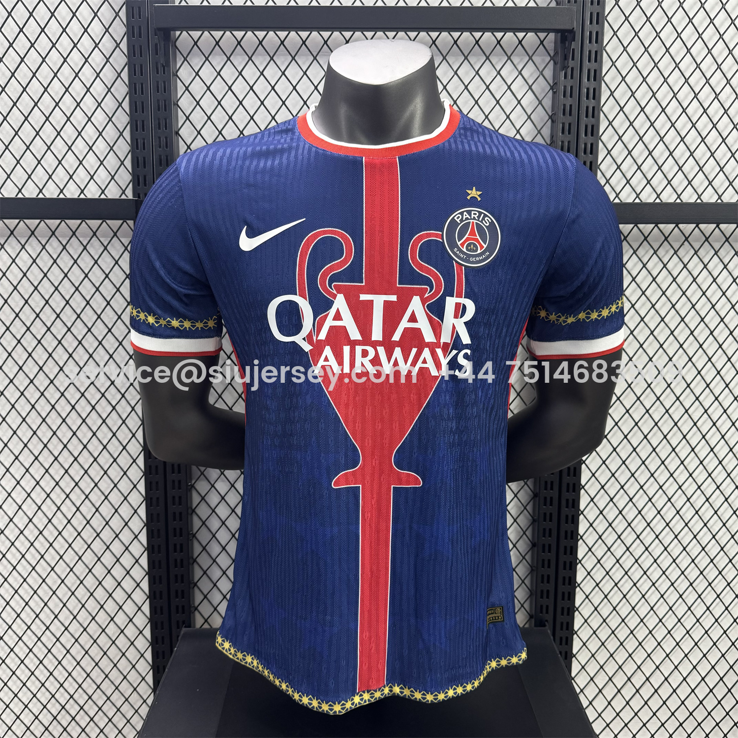 SIUjerseys-Paris Saint-Germain PSG 25-26 Red Trophy Special Edition Jersey With Star - Player Version