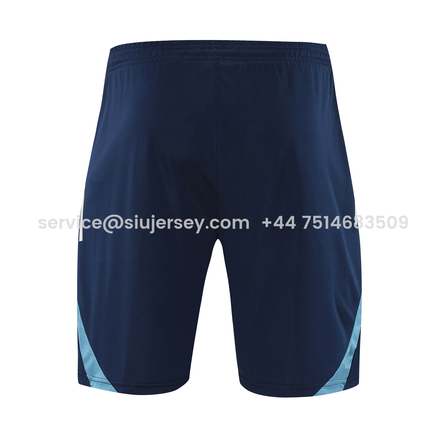 SIUjerseys-Arsenal 25-26 Short-Sleeve Training Set - Grey Top & Deep Blue Shorts