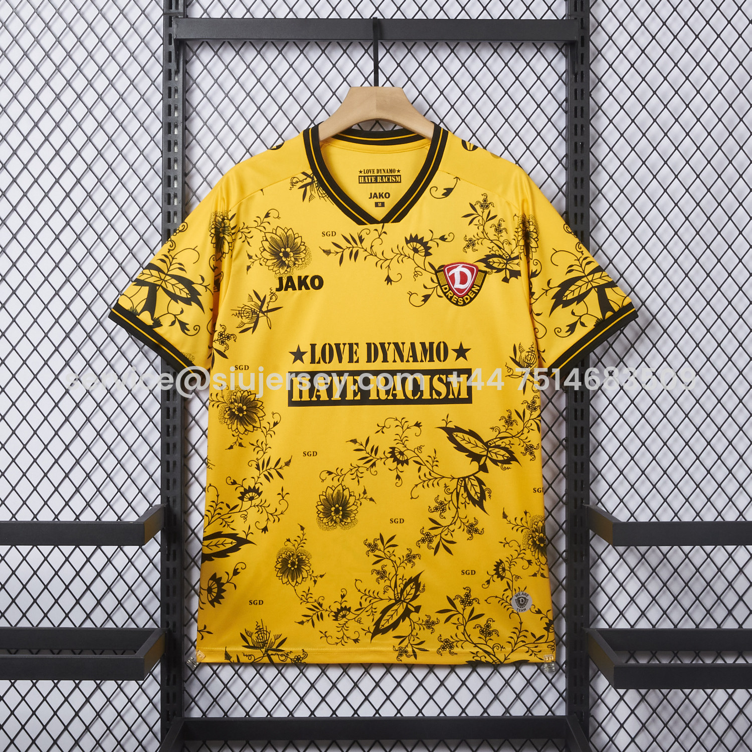 SIUjerseys-Dynamo Dresden 25-26 HATE RACISM Special Jersey - Fans Version