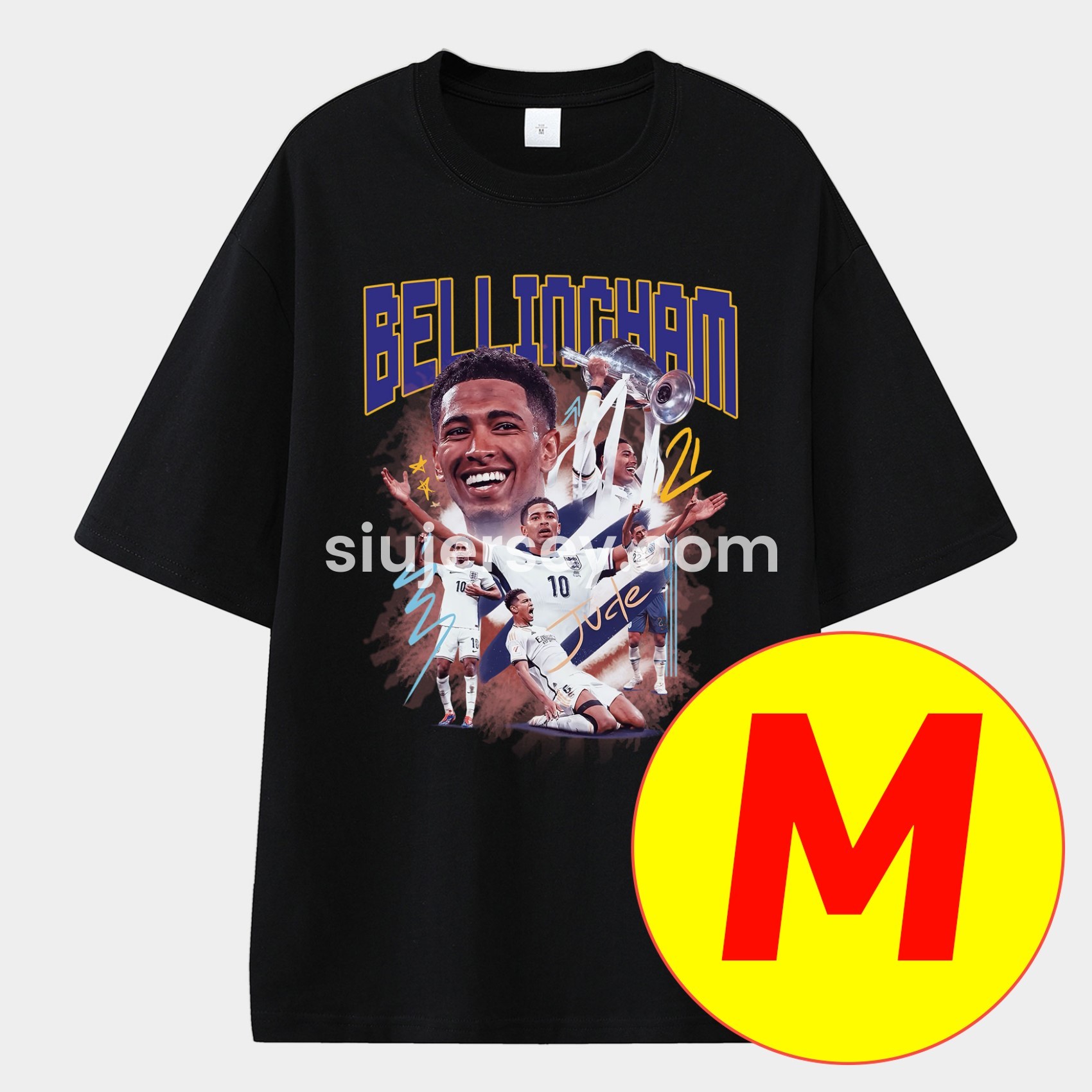 SIUjerseys-Bellingham Real Madrid England Unisex Pure Cotton T-shirt