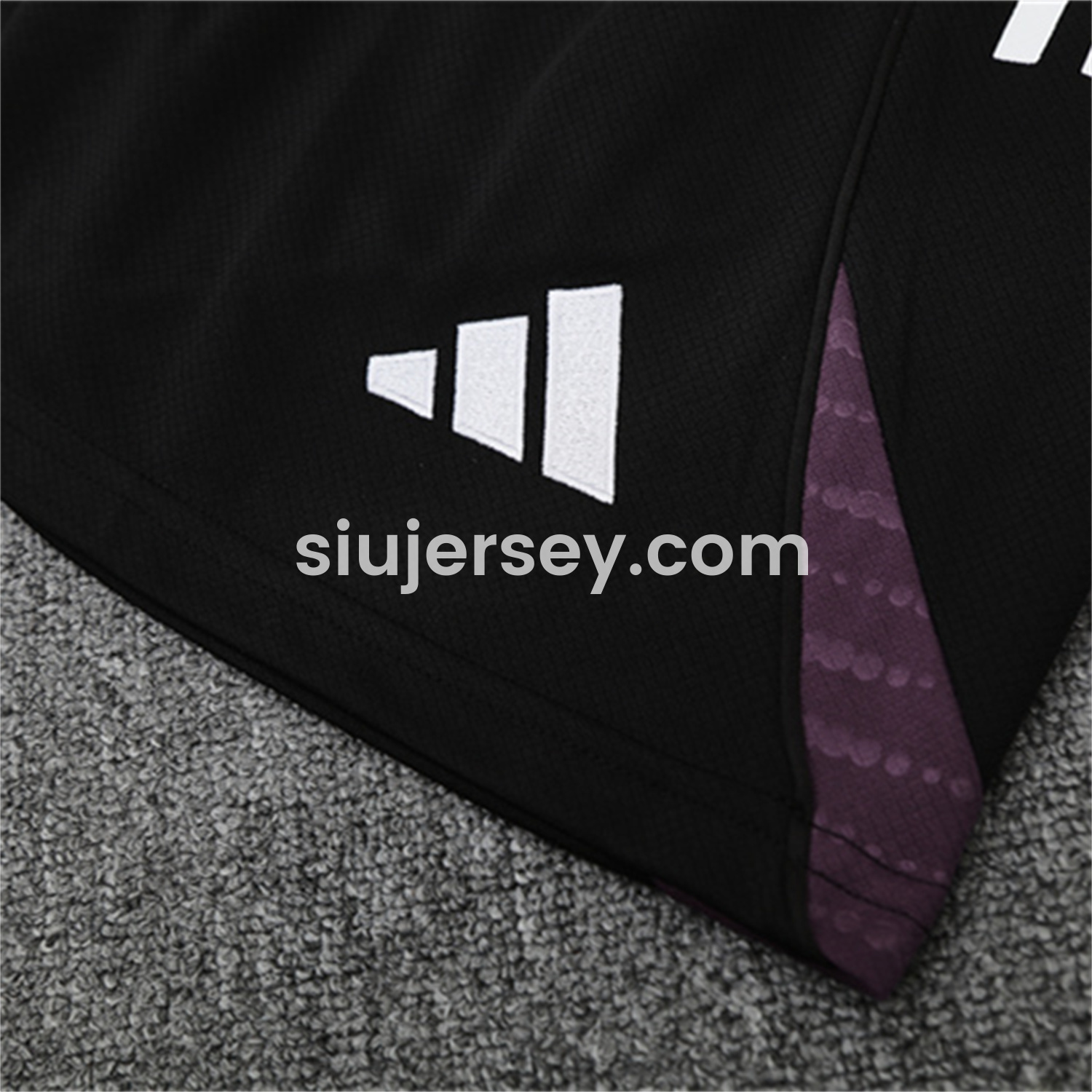SIUjerseys-Manchester United 25-26 Kids Short-Sleeve Training Set - Purple Top & Black shorts