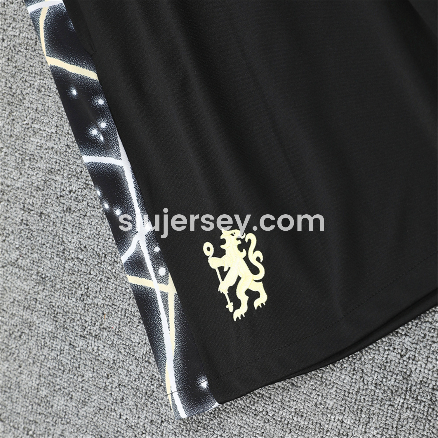 SIUjerseys-C.H.E.L.S.E.A 25-26 Vest Training Set - Yellow Fluorescent Rays Black Vest & Black Shorts