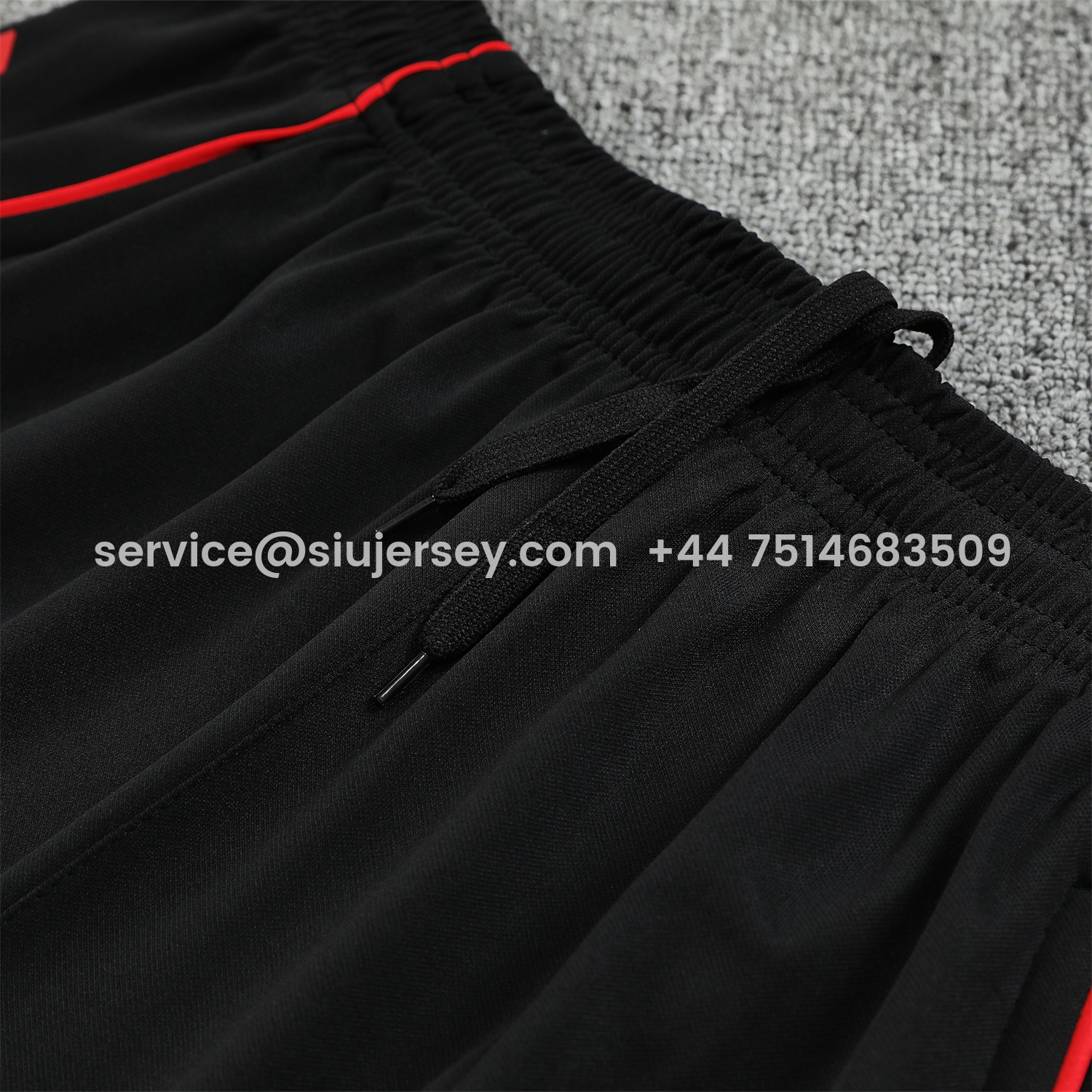 SIUjerseys-Manchester United 25-26 Vest Training Set - Pure Red Vest & Black Shorts