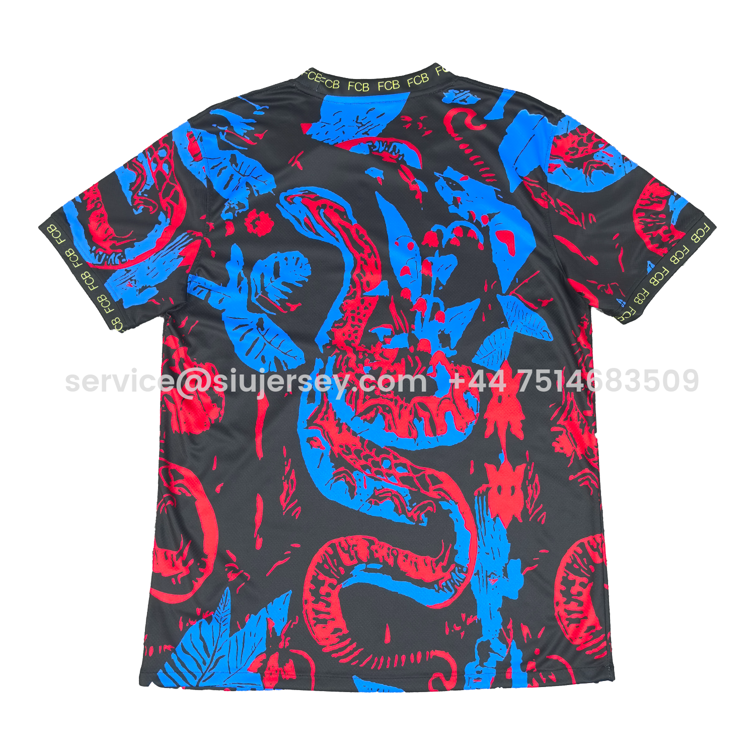 SIUjerseys-Barcelona 25-26 Red Blue Snake Silhouette Pattern Special Jersey - Fans Version