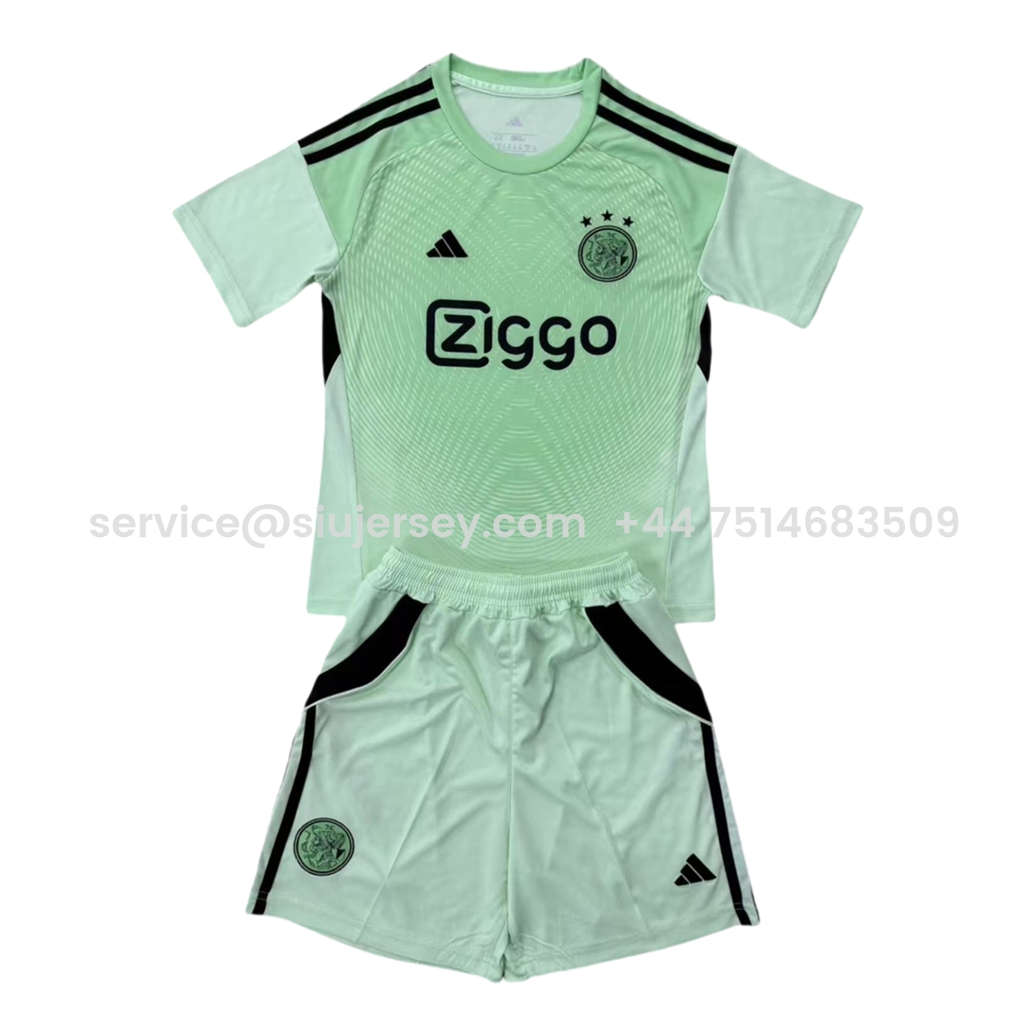 SIUjerseys-Ajax 25-26 Green Goalkeeper Men's Adult Jersey Set - Fans Version