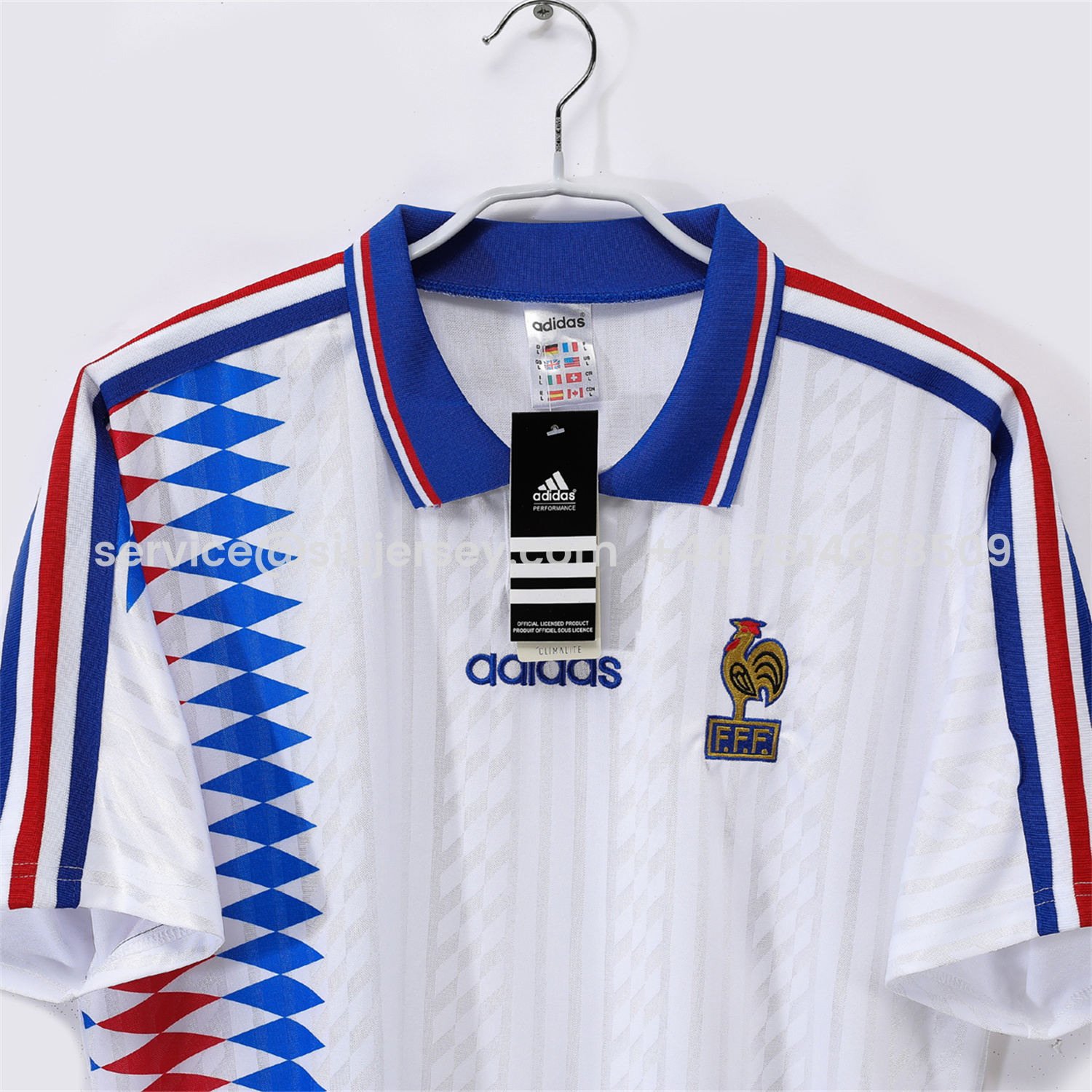 SIUjerseys-Retro France 1994 Away Jersey