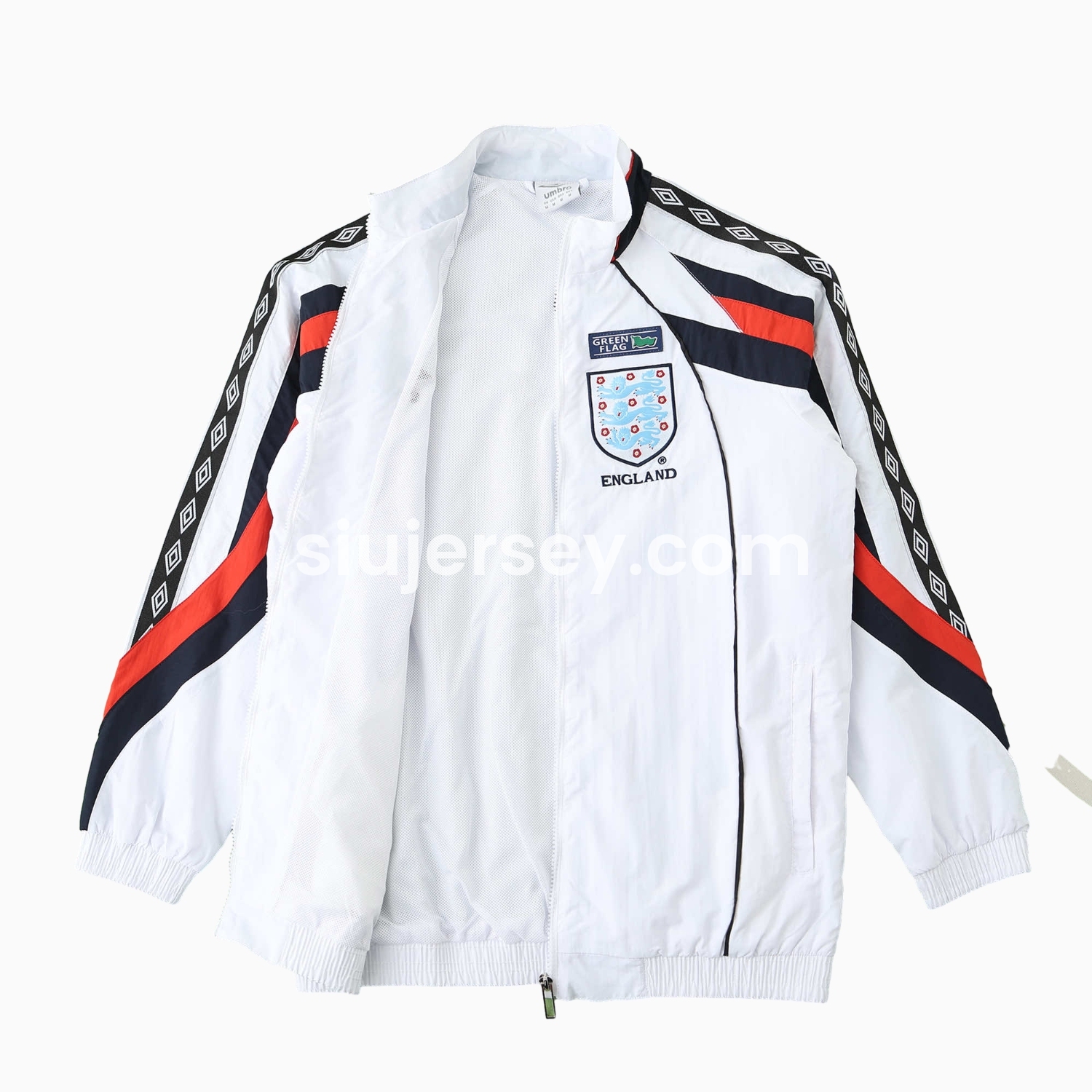 SIUjerseys-Retro England 1998 White Windbreaker