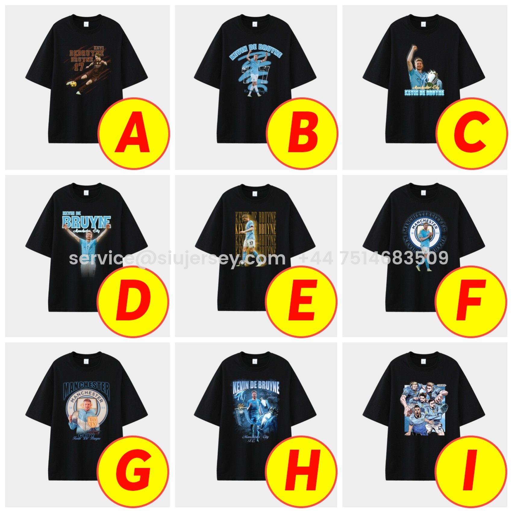 SIUjerseys-Manchester City Kevin De Bruyne Career Memory Fragments Unisex Pure Cotton T-shirt