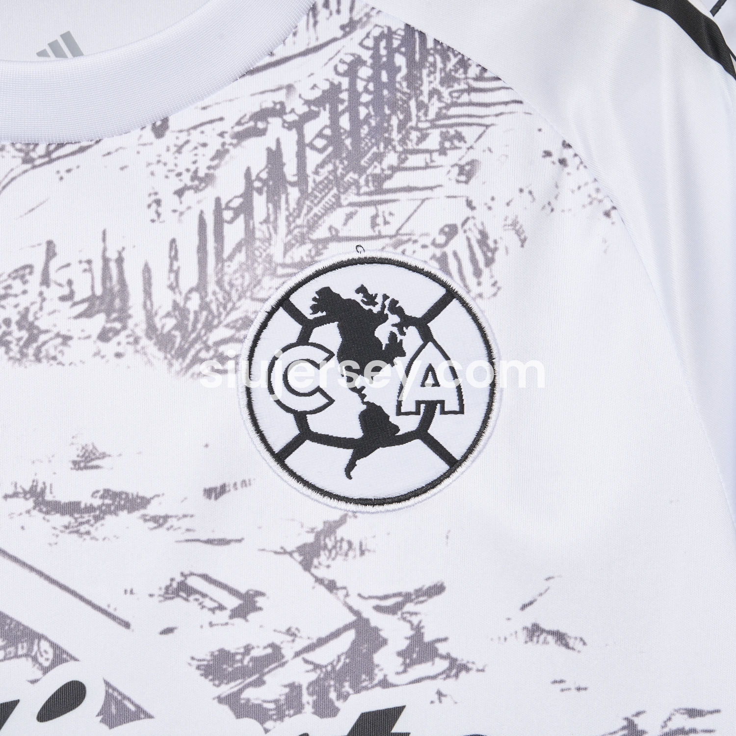SIUjerseys-Club América 25-26 White Sketch of stadium Special Edition Jersey - Fans Version