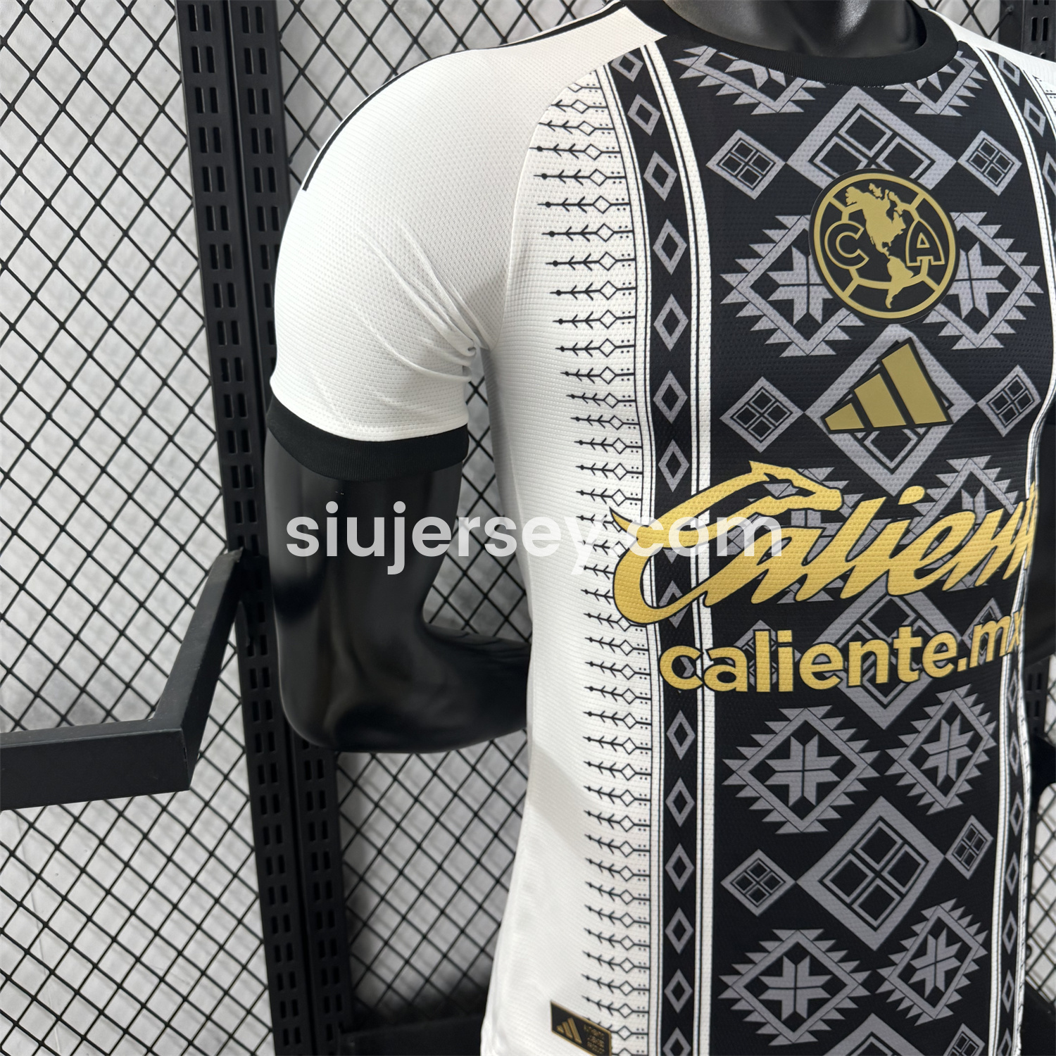 SIUjerseys-Club América 25-26 Black Totem Pattern White Special Jersey - Player Version