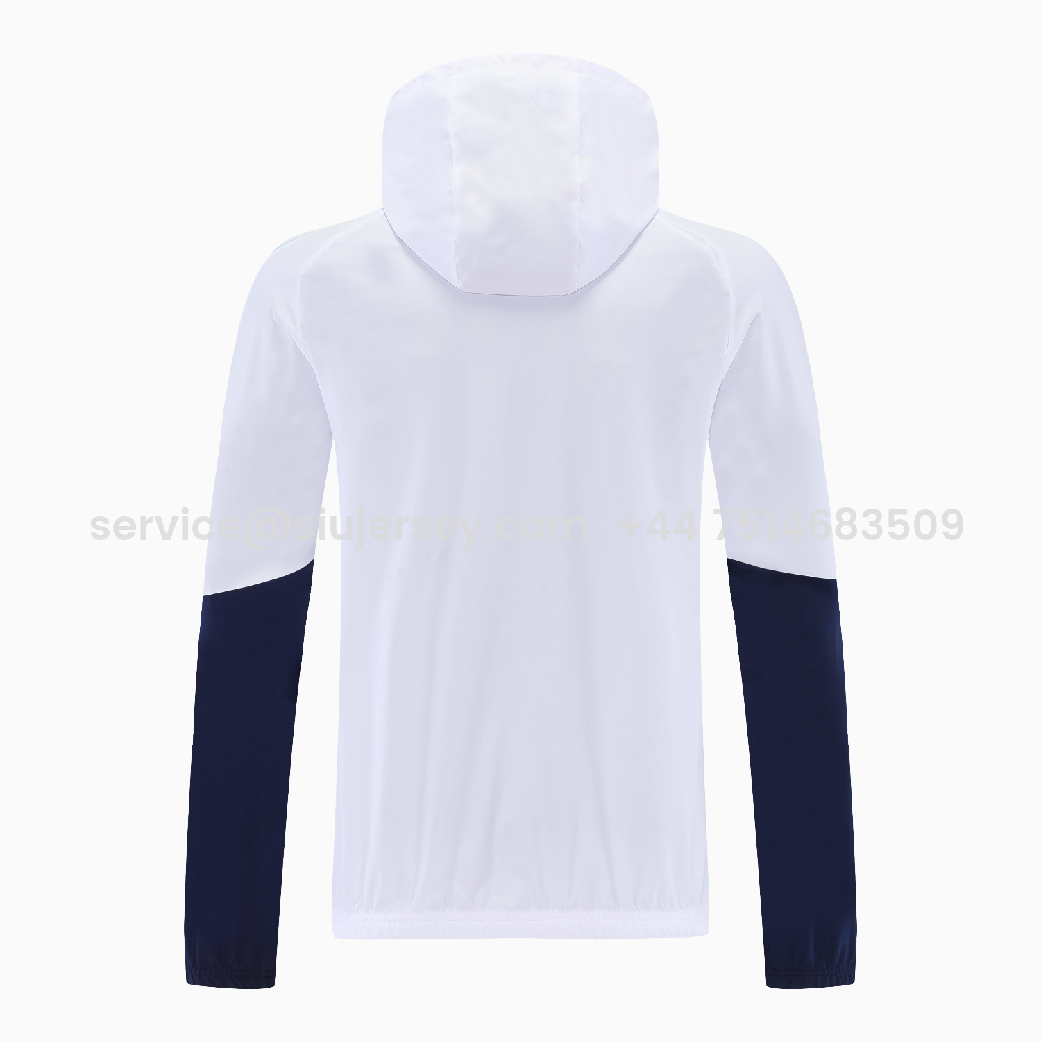 SIUjerseys-Argentina 2026 Hooded Windbreaker Training Set - White Top & Dark Blue Pants