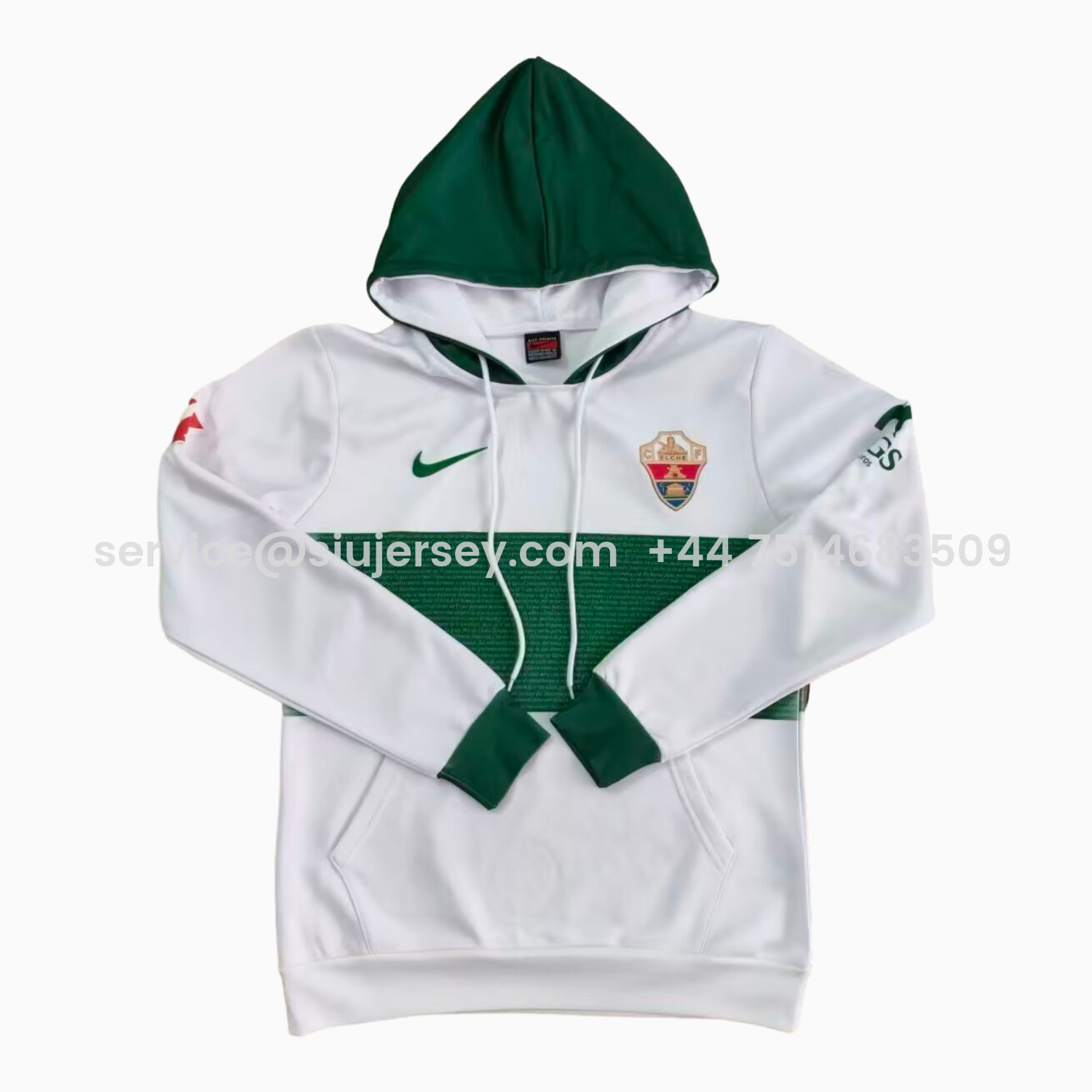 SIUjerseys-Elche 25-26 White Unisex Pullover Hoodie