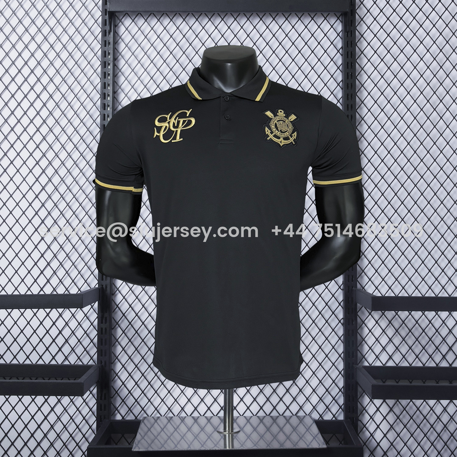 SIUjerseys-Corinthians 25-26 Black Gold Special Jersey - Player Version