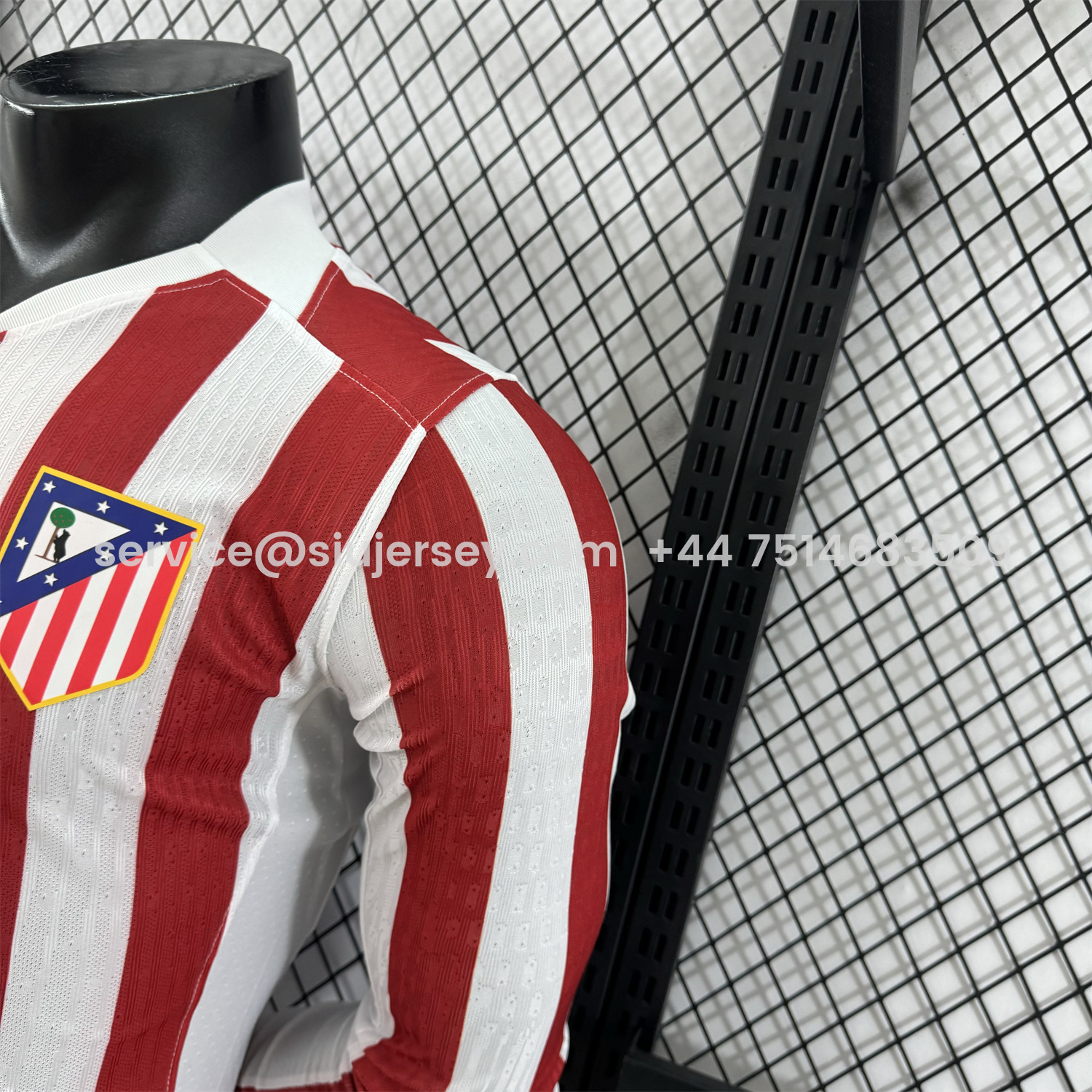 SIUjerseys-Atletico Madrid 25-26 Home Long Sleeves Jersey - Player Version