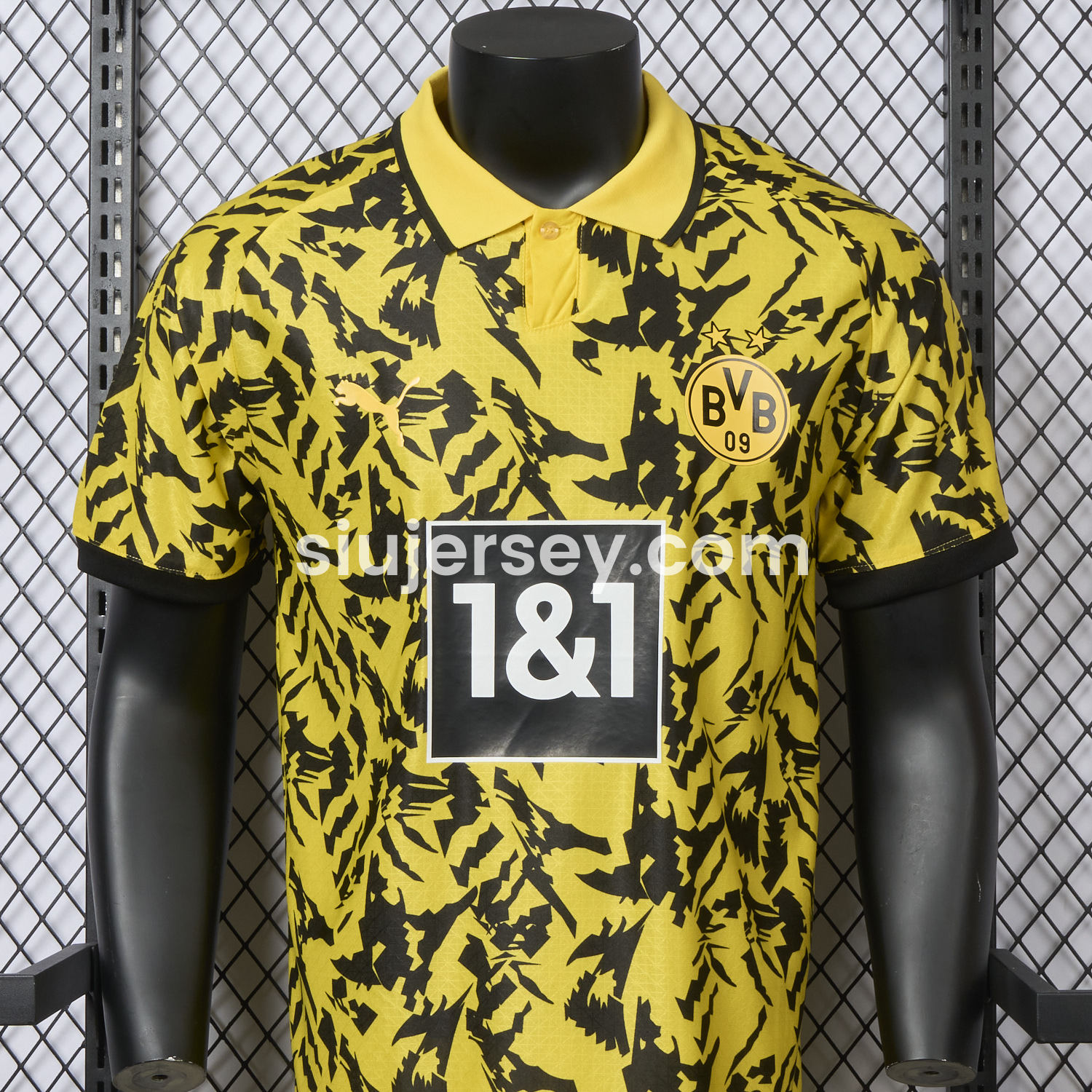 SIUjerseys-Dortmund 25-26 Black Disordered Texture Yellow Special Jersey - Player Version