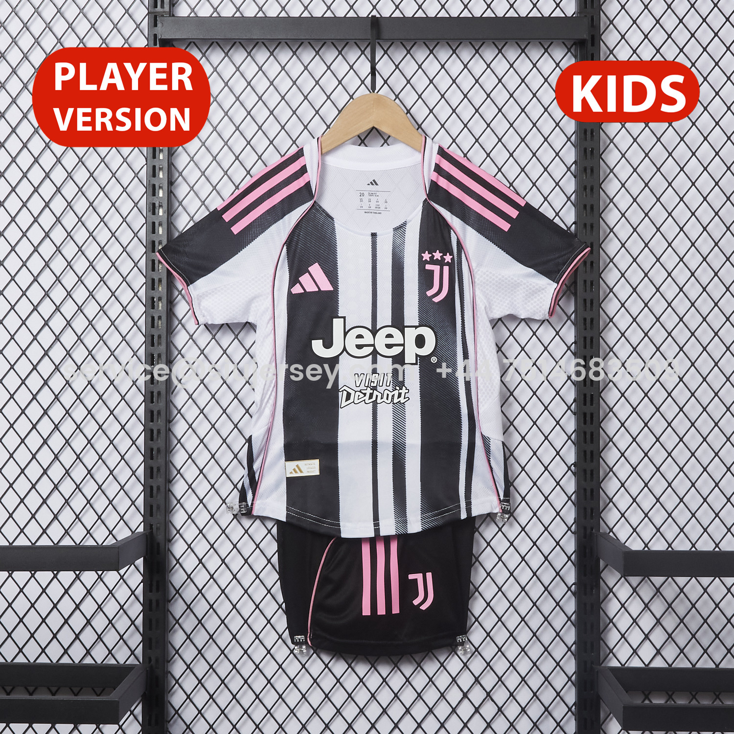 SIUjerseys-Juventus 25-26 Home Kids Kit - Player Version