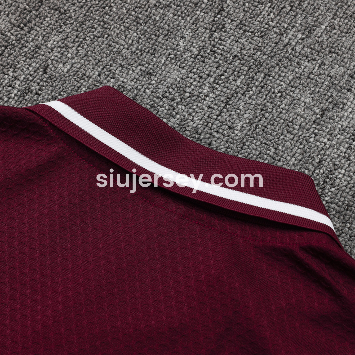 SIUjerseys-Bayern Munich 25-26 POLO Short-Sleeve Training Set - Deep Red Top and Pants