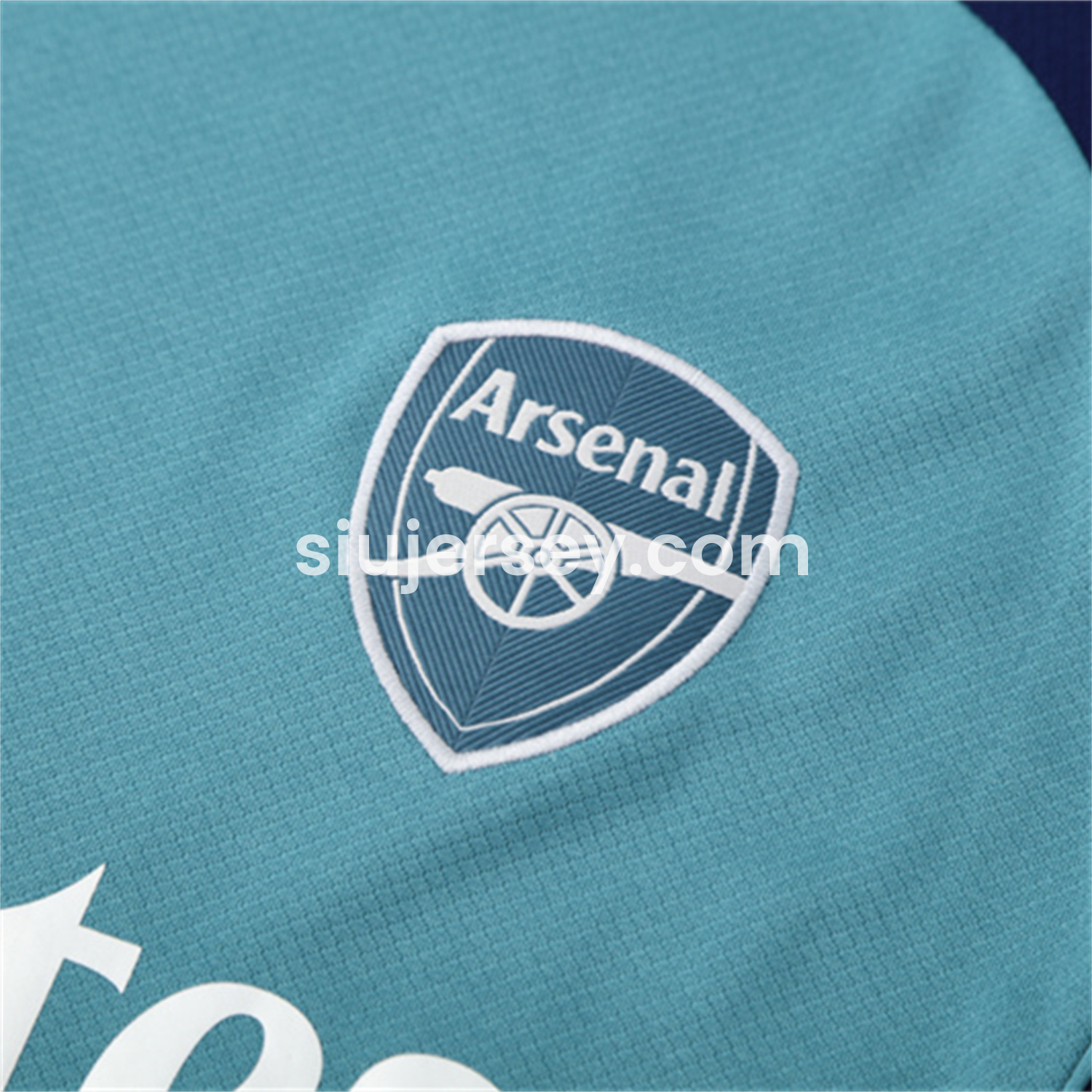 SIUjerseys-Arsenal 25-26 Kids Short-Sleeve Training Set - Green Top and Deep Blue Shorts