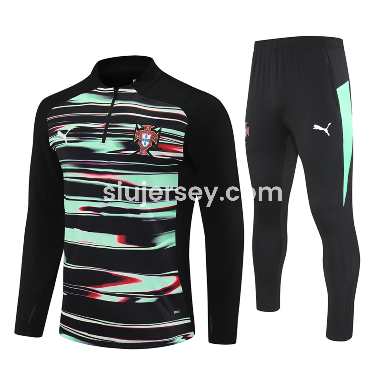 SIUjerseys-Portugal 25-26 Kids Long Sleeve Training Set - Camouflage