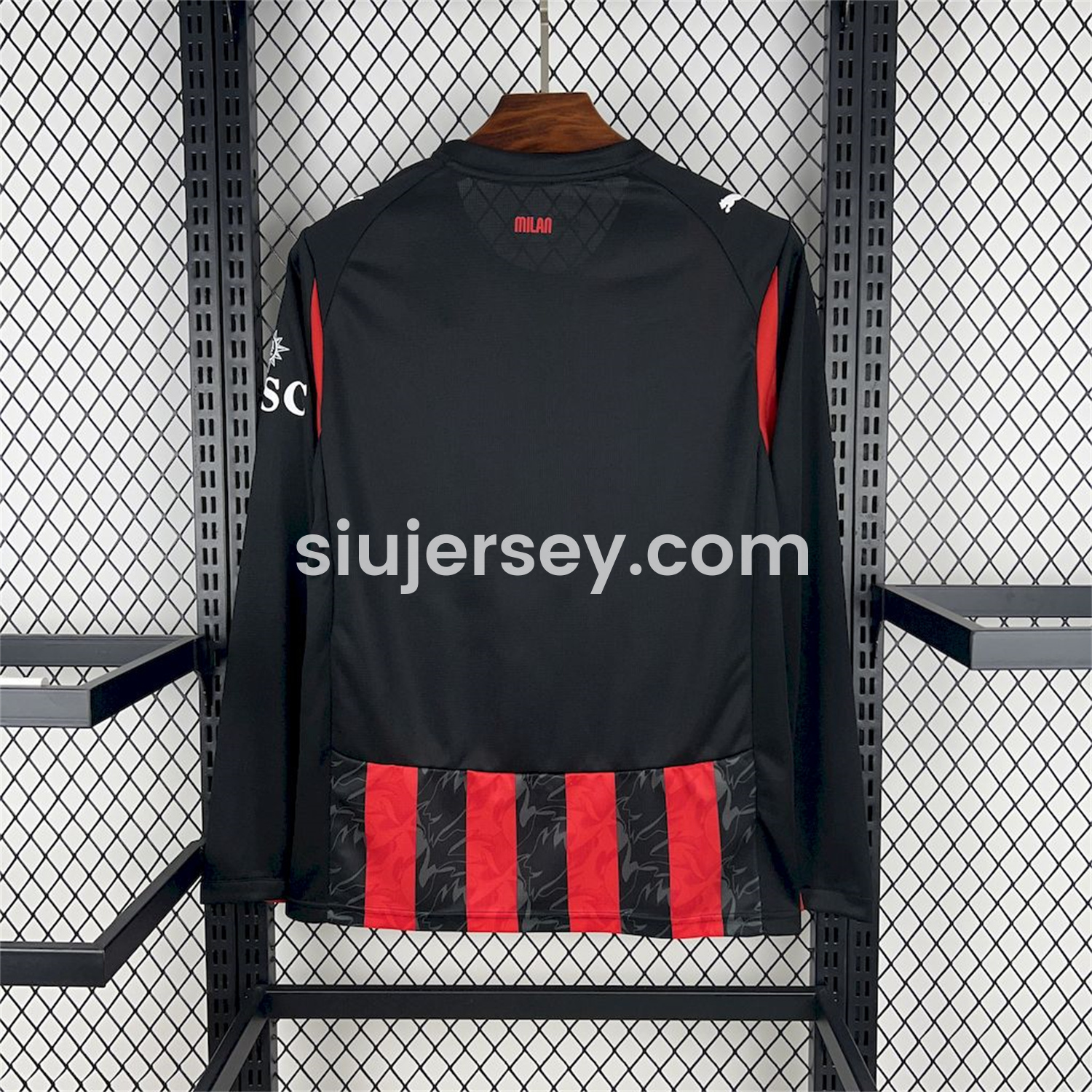 SIUjerseys-AC Milan 25-26 Home Long Sleeves Jersey - Fans Version