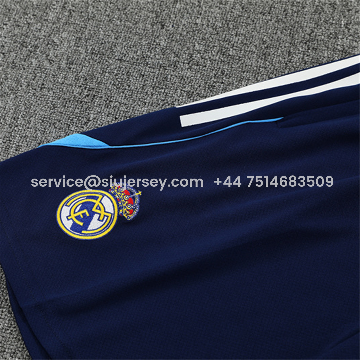 SIUjerseys-Real Madrid 25-26 Short-Sleeve Training Set - Royal Blue Top & Royal Blue Shorts