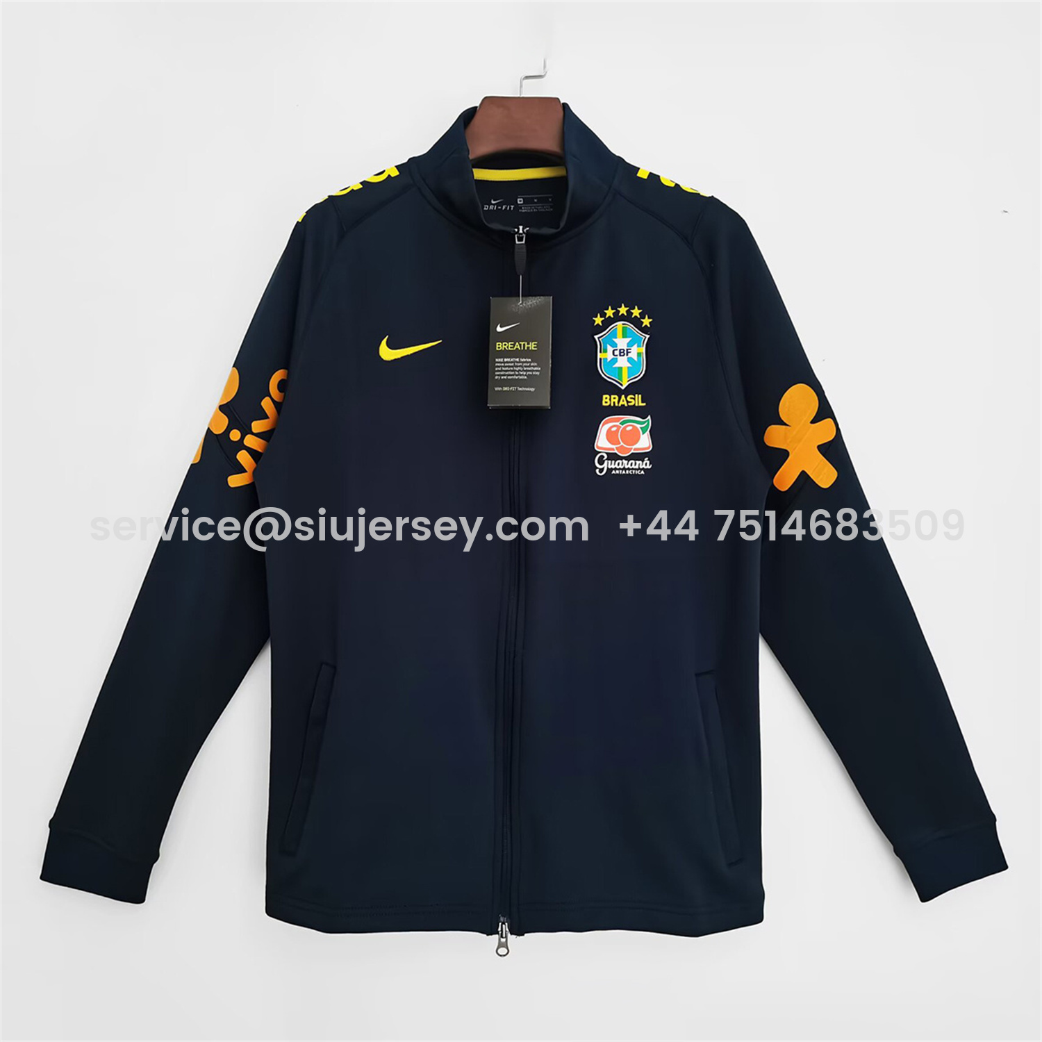 SIUjerseys-Retro Brazil 2022 Dark Blue Windbreaker