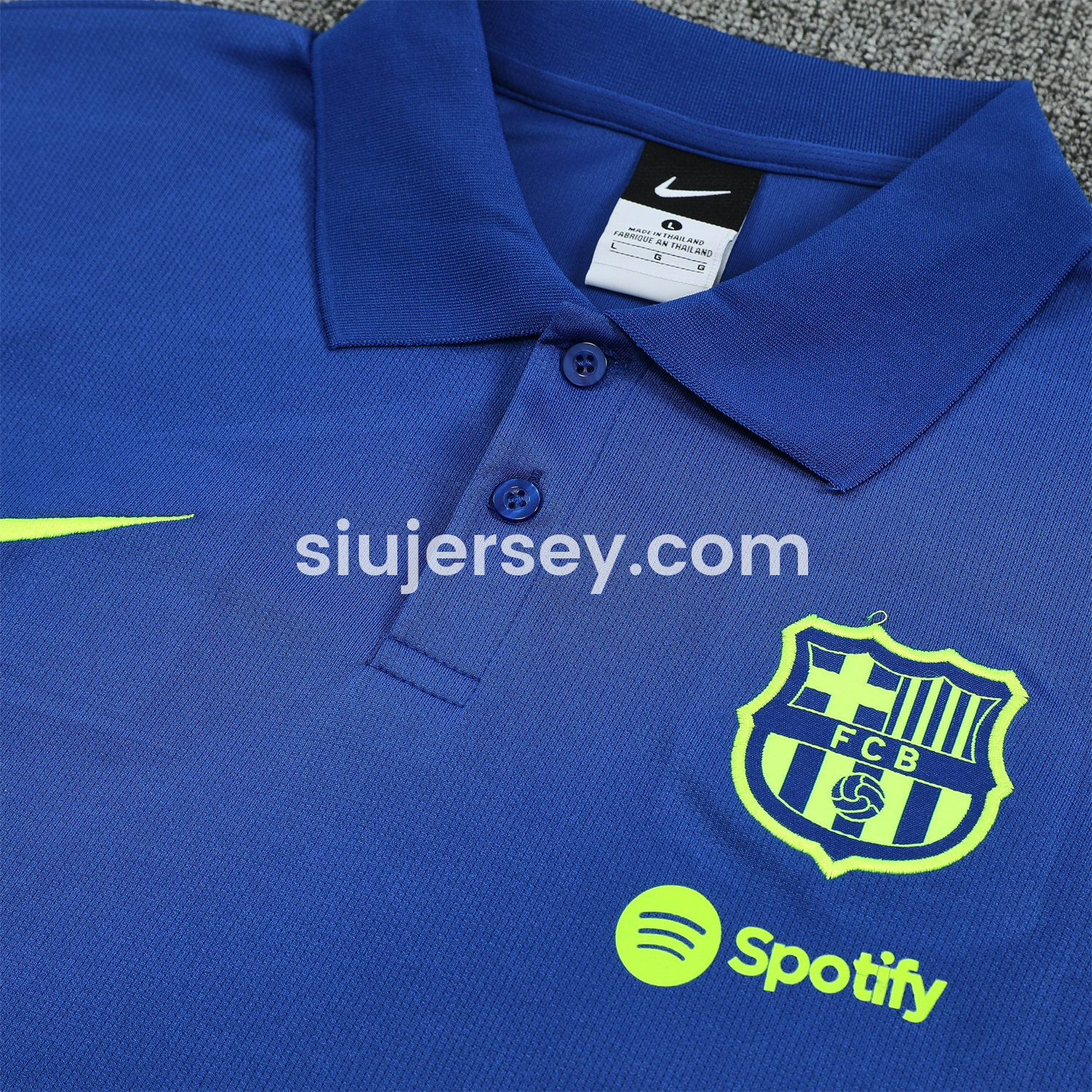 SIUjerseys-Barcelona 25-26 POLO Short-Sleeve Training Set - Blue Top and Black Pants