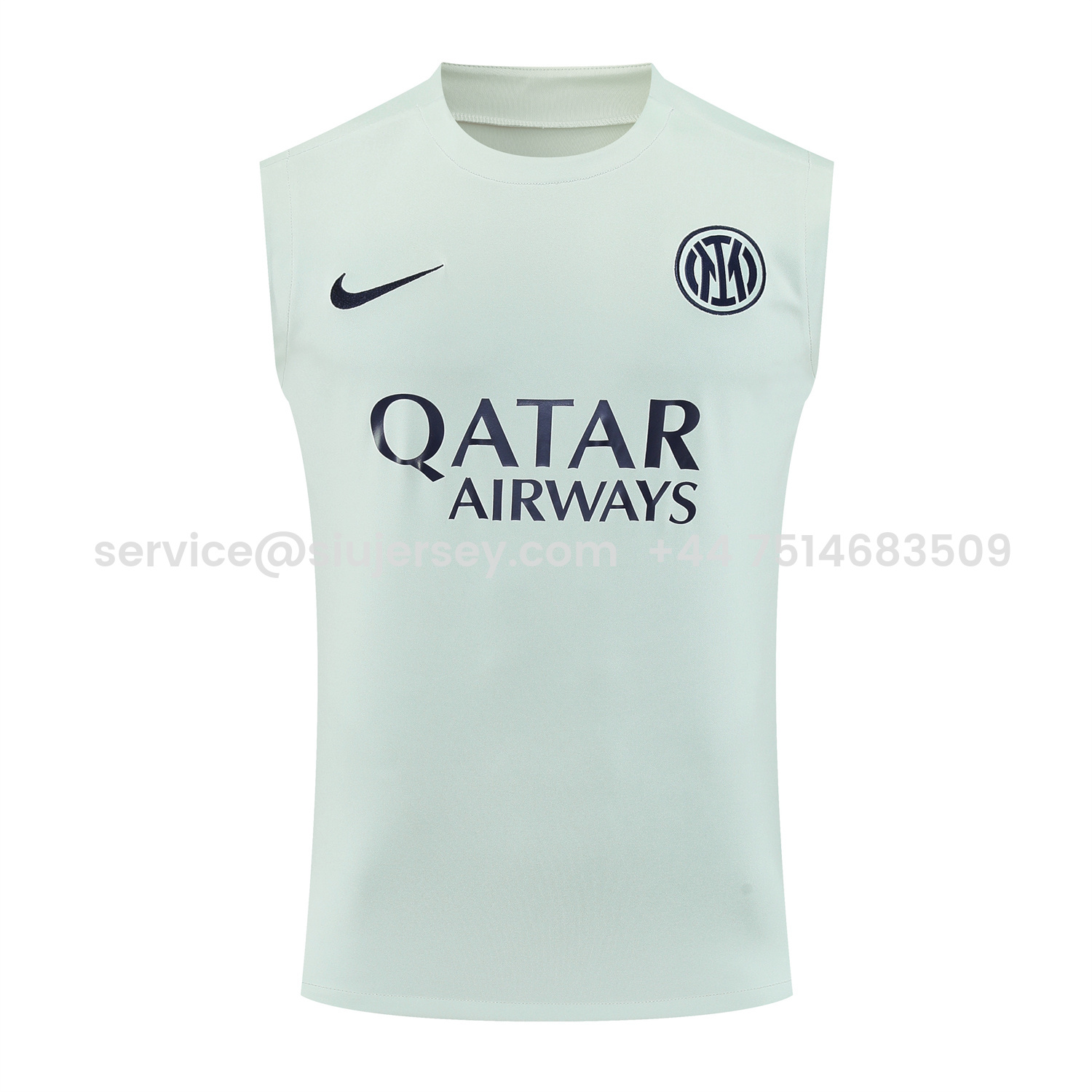 SIUjerseys-Inter Milan 25-26 Vest Training Set - White Vest & Blue Shorts