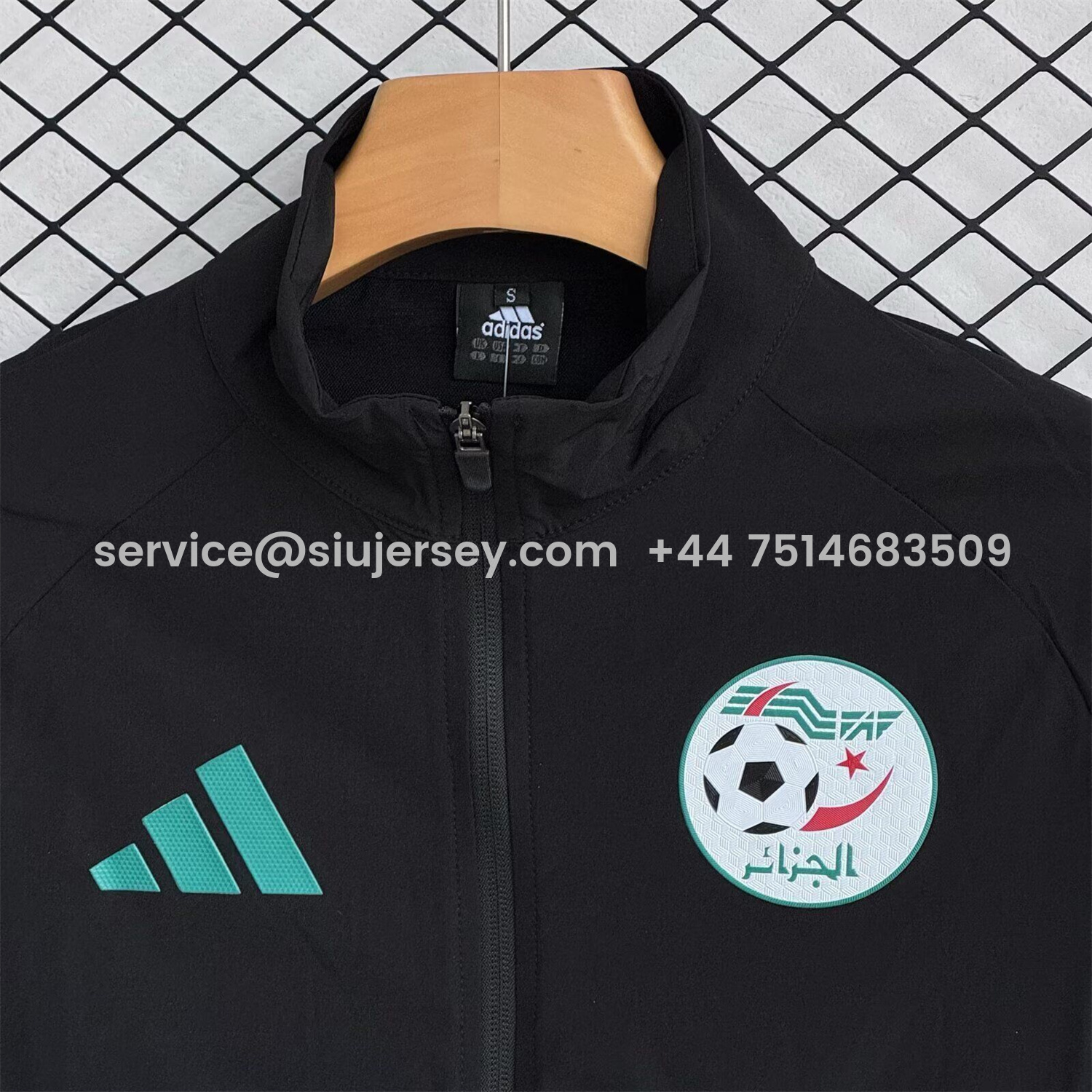 SIUjerseys-Algeria 25-26 Windbreaker Training Set - Black Top and Pants