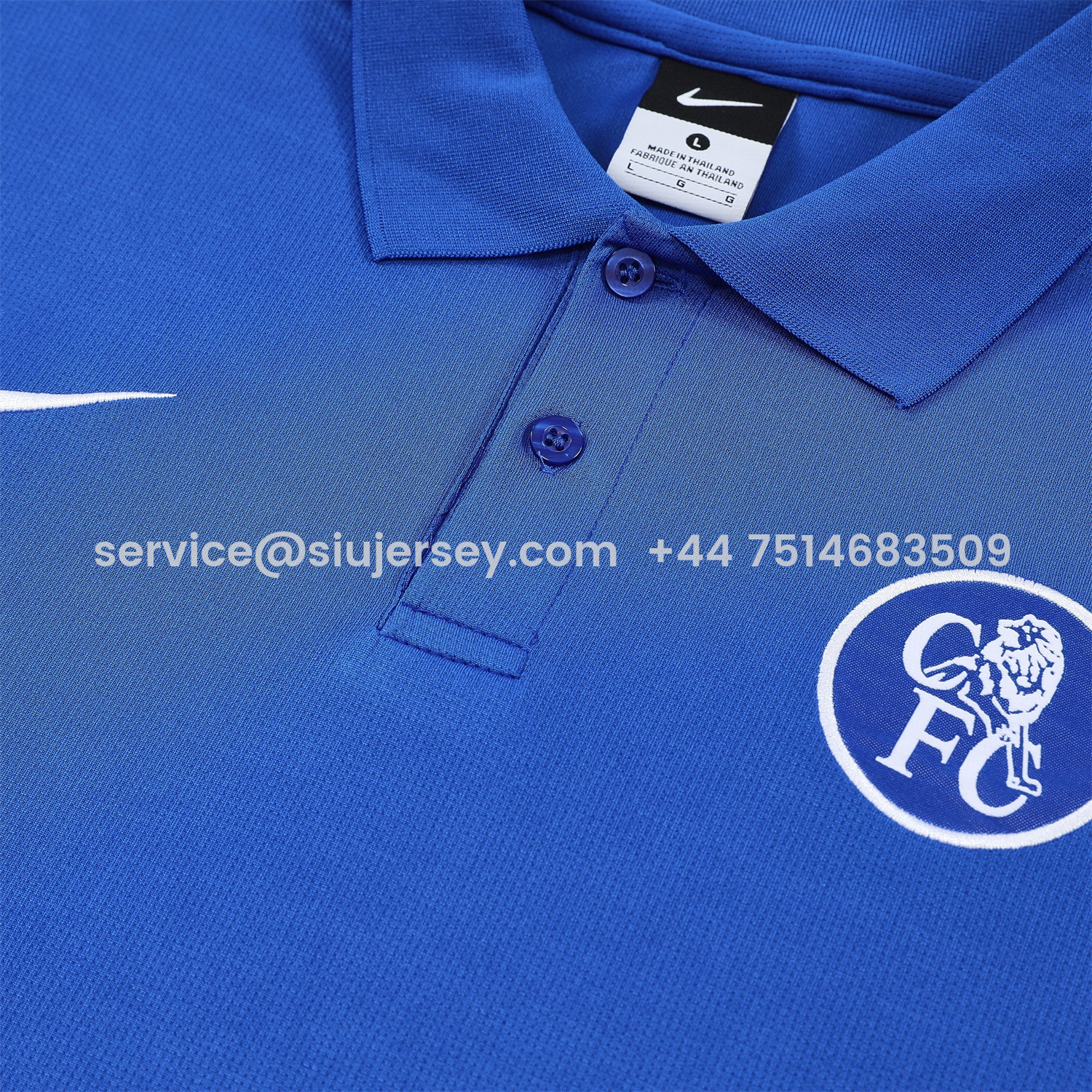 SIUjerseys-C.H.E.L.S.E.A 25-26 POLO Short-Sleeve Training Set - Blue Top and Black Pants