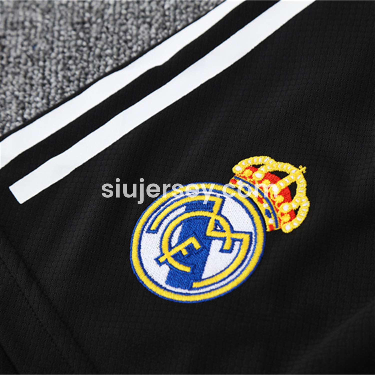 SIUjerseys-Real Madrid 24-25 Short-Sleeve Kids Training Set - White with Purple