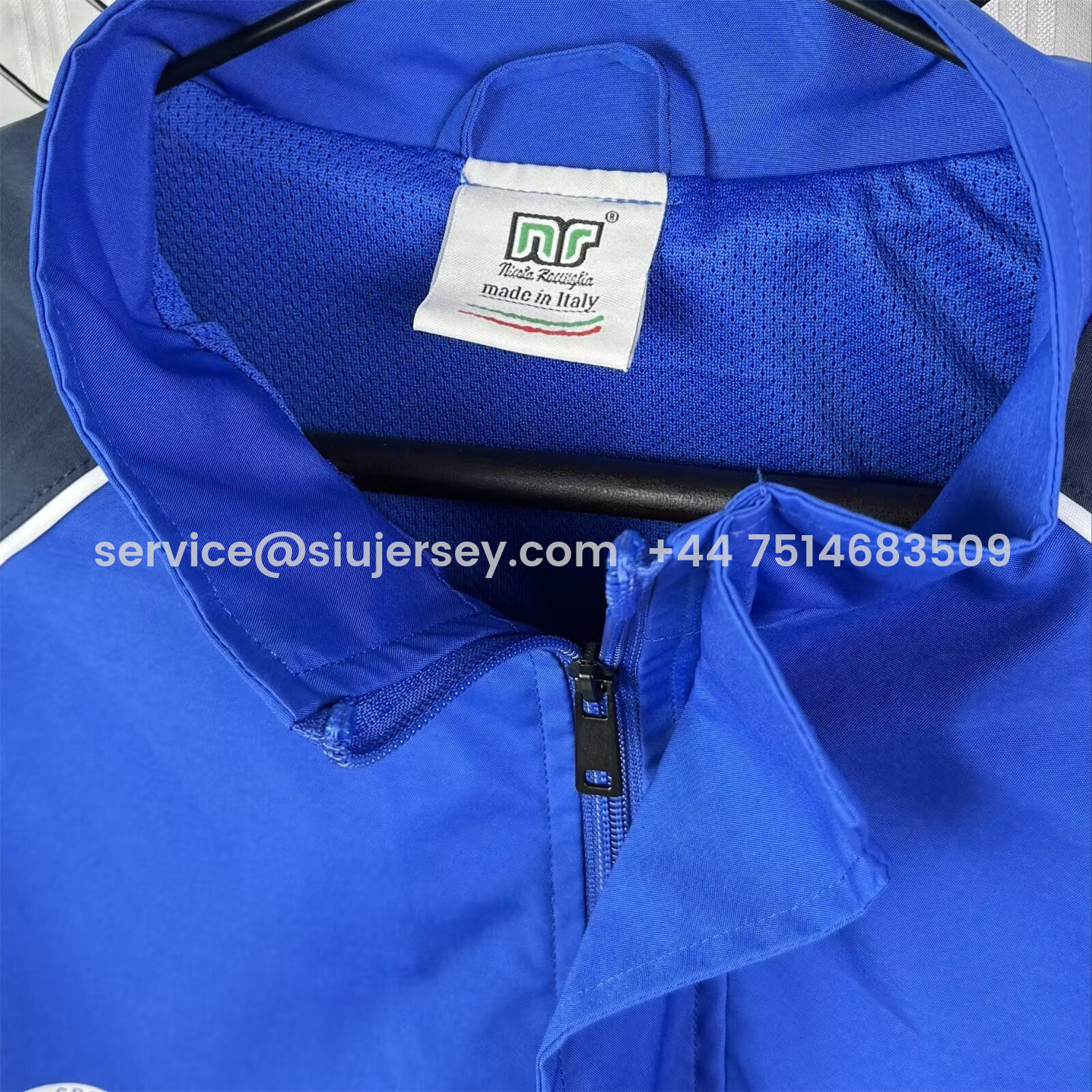 SIUjerseys-Retro Napoli 1989-90 Blue And Black Windbreaker