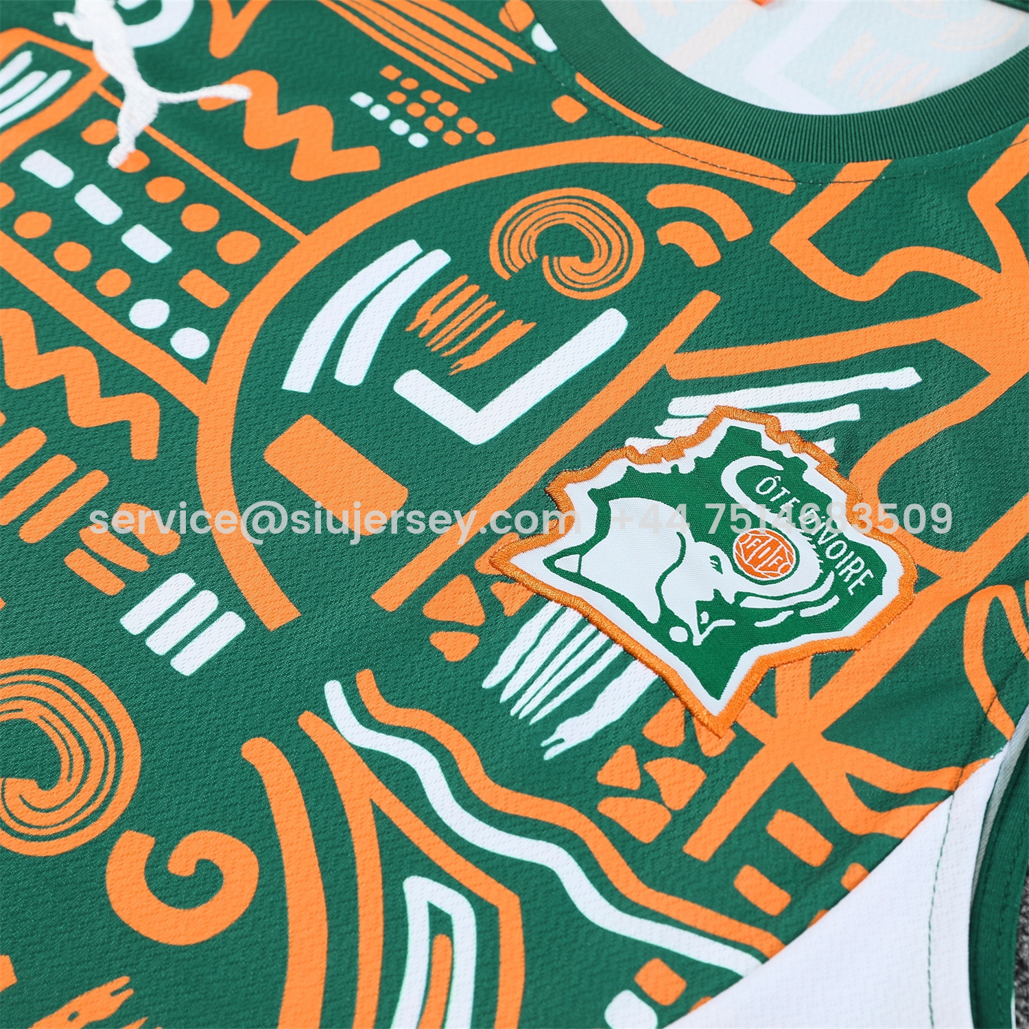 SIUjerseys-Ivory Coast 2026 Vest Training Set - Green Vest and Shorts