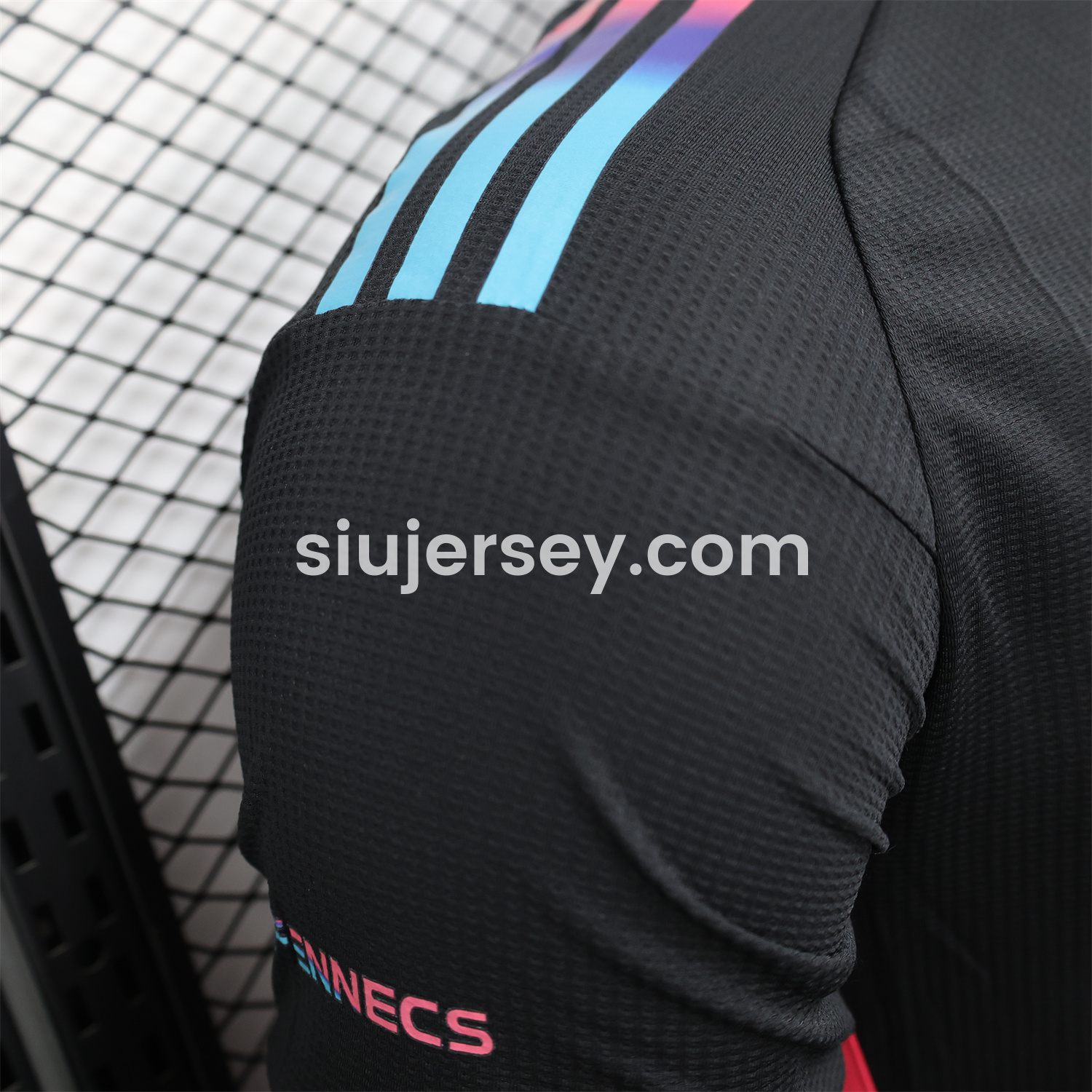 SIUjerseys-Algeria 25-26 Pure Black with Fluorescent Green Powder Advertising Jersey - Player Version