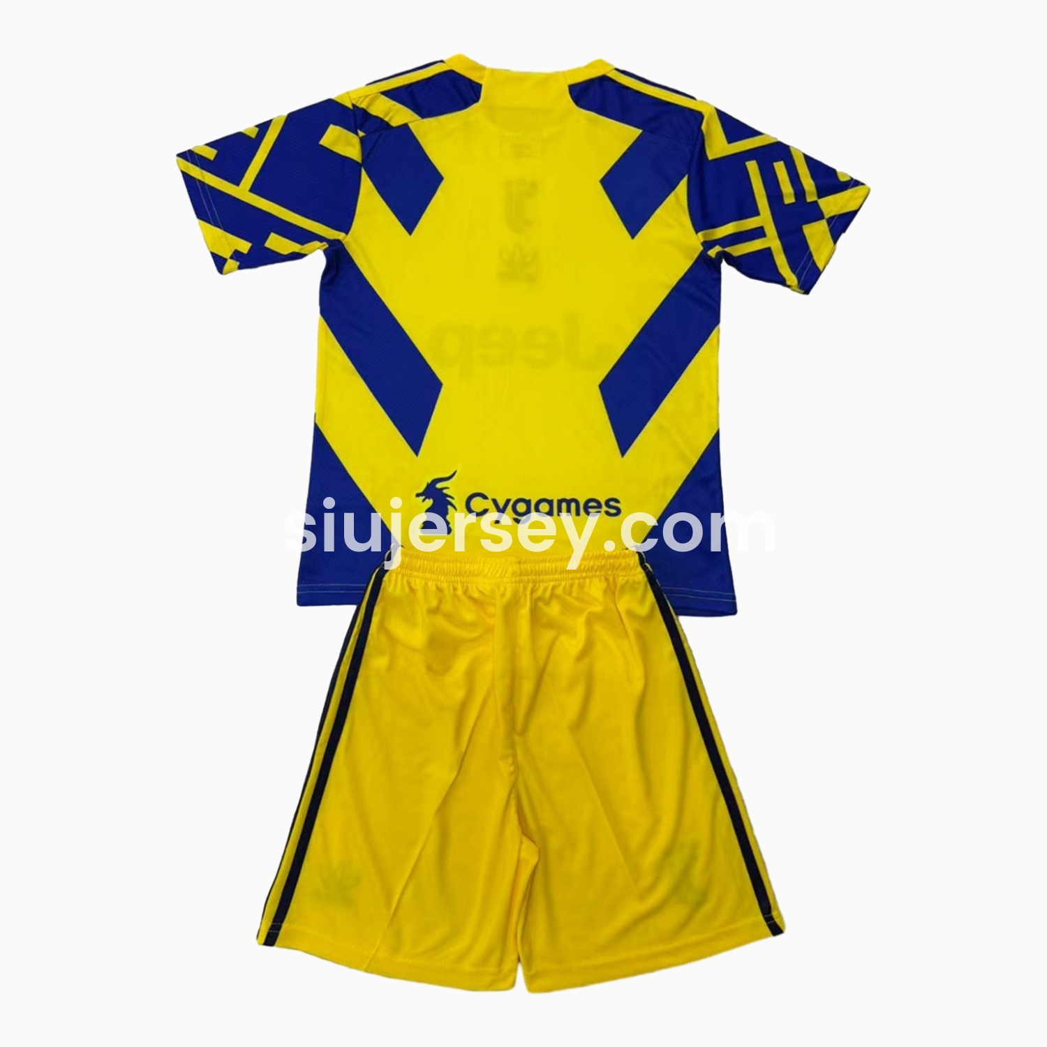 SIUjerseys-Juventus 24-25 Yellow Retro Style Kids Kit