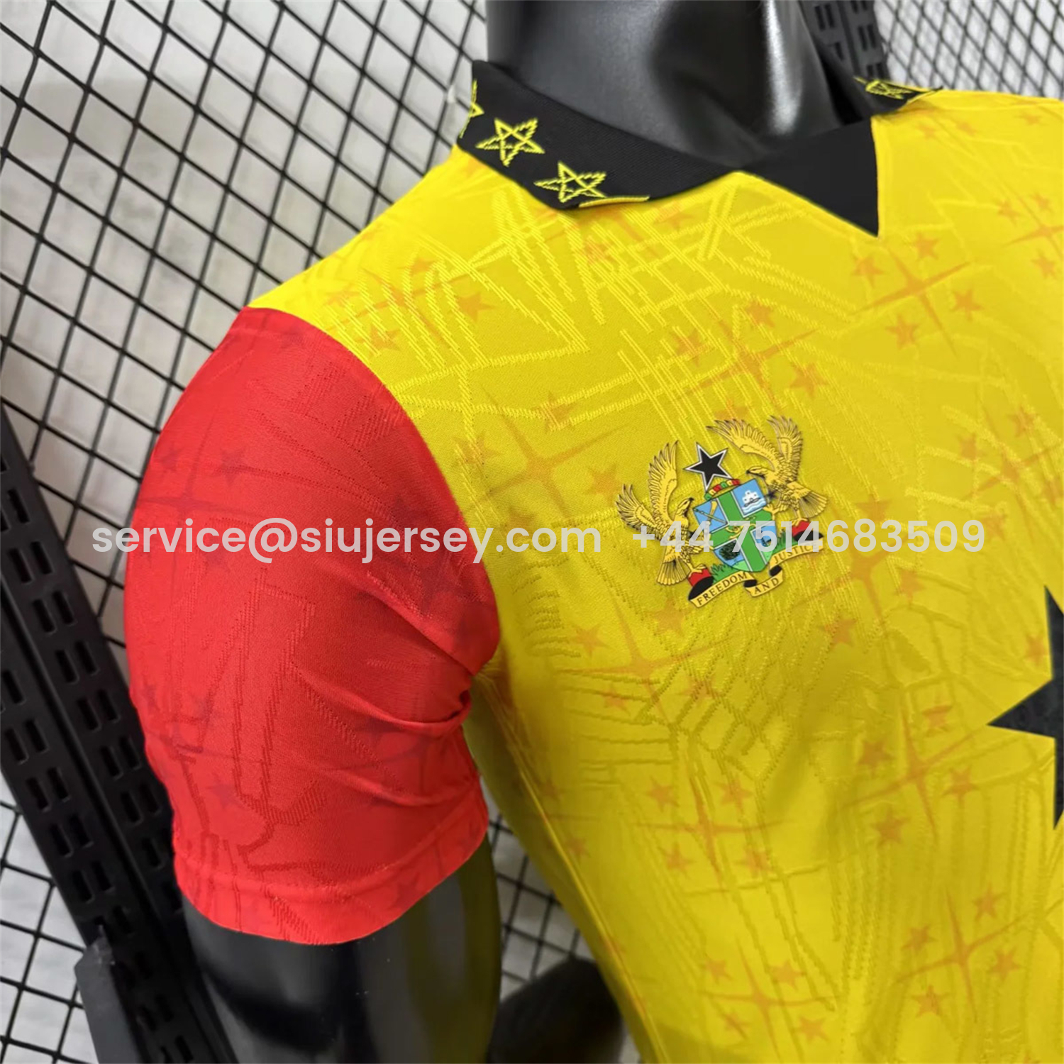 SIUjerseys-Ghana 2026 Coat Of Arms Yellow Special Jersey - Player Version