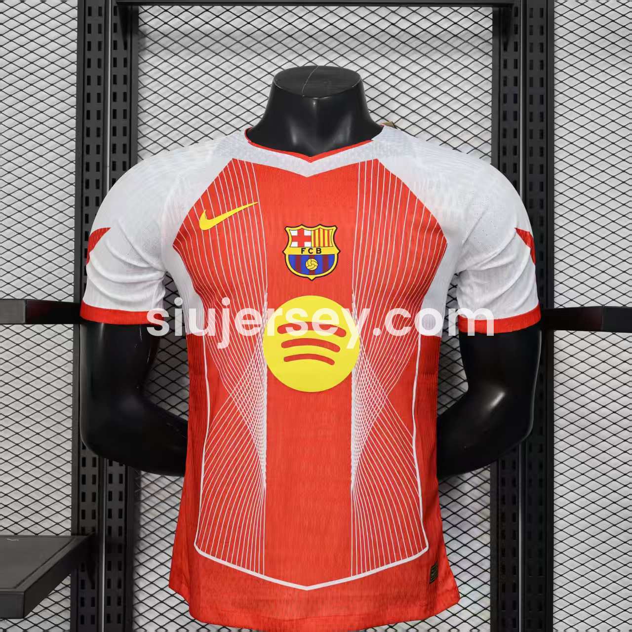 SIUjerseys-Barcelona 25-26 Red & White Big LOGO Special Jersey - Player Version