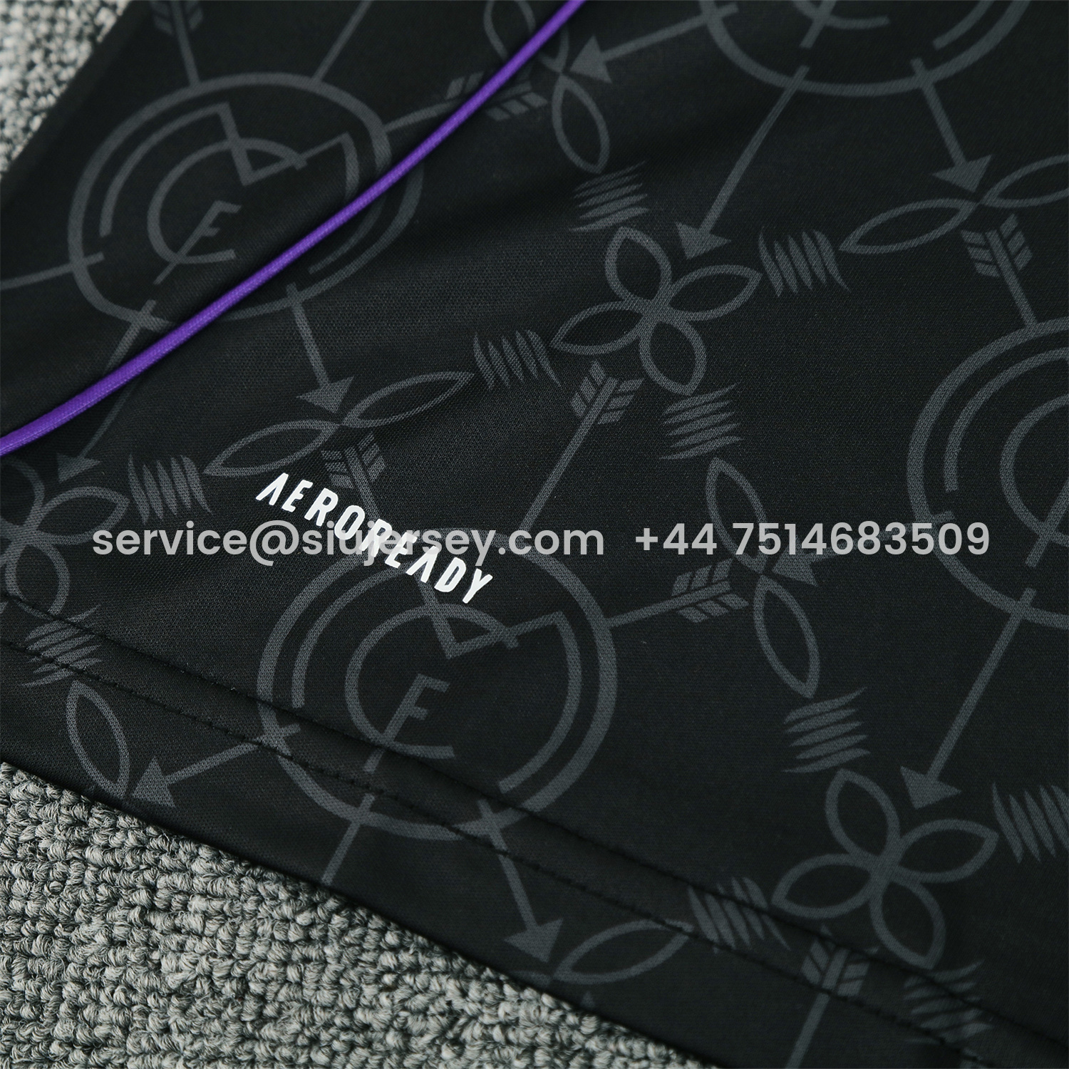 SIUjerseys-Real Madrid 25-26 Vest Training Set - Blue Edge Black Vest & Black Shorts