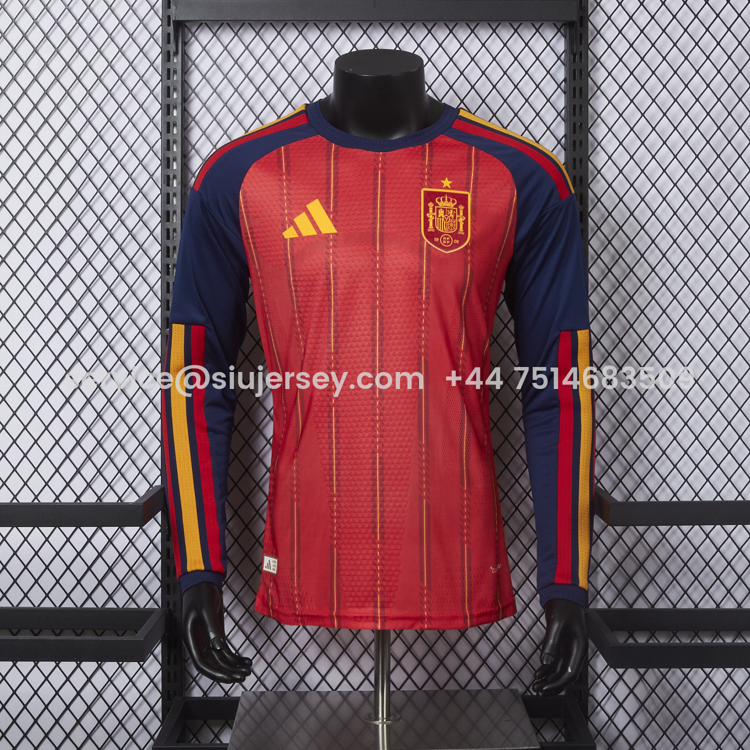 SIUjerseys-Spain 2026 Home Long Sleeves Jersey - Player Version
